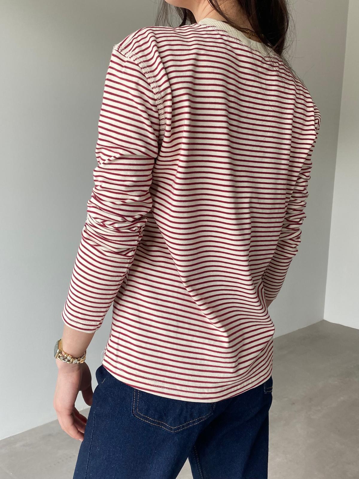 Kırmızı Çizgili Basic Bluz