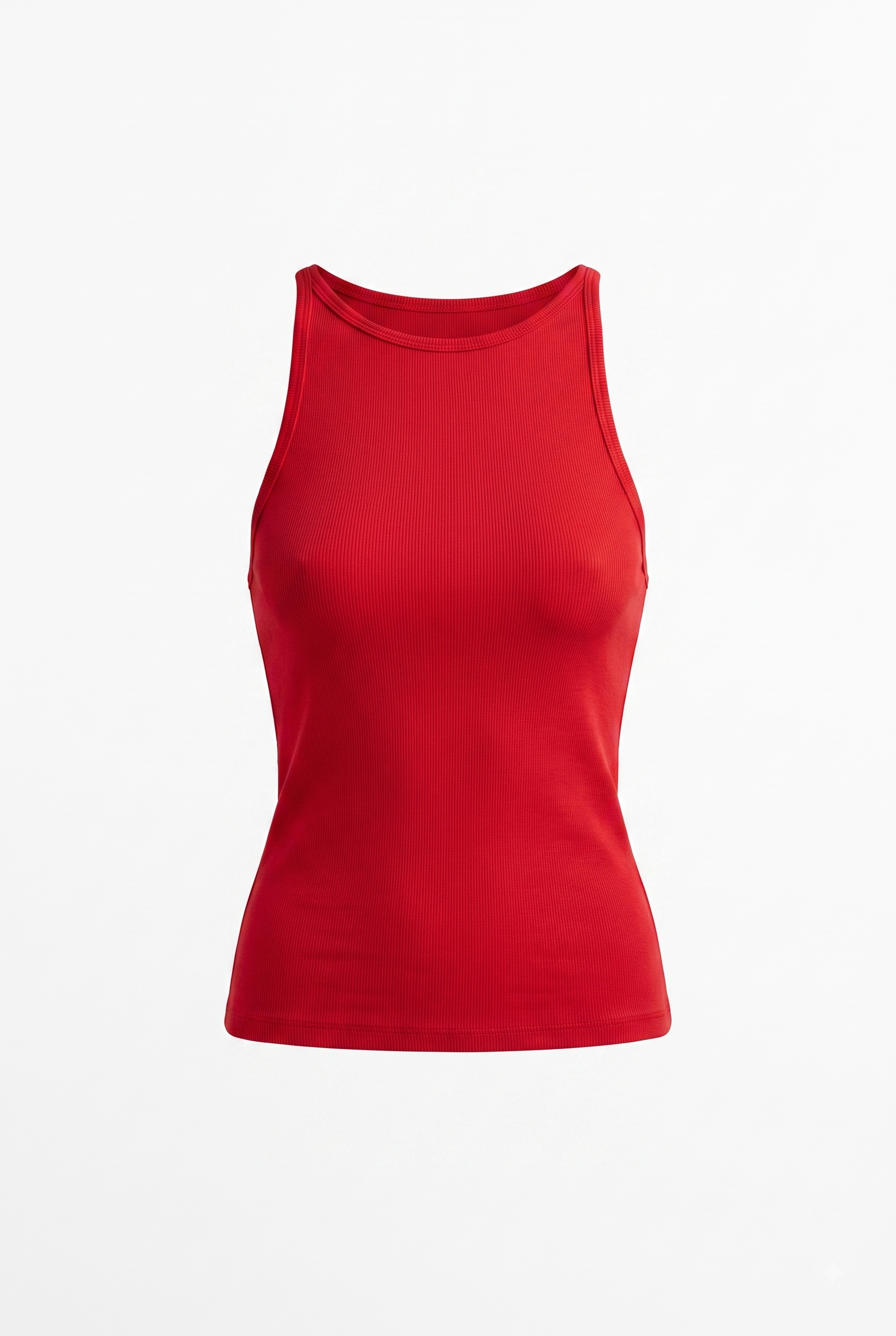 Kırmızı Halter Yaka Yumuşacık Crop Bluz (50 Cm)