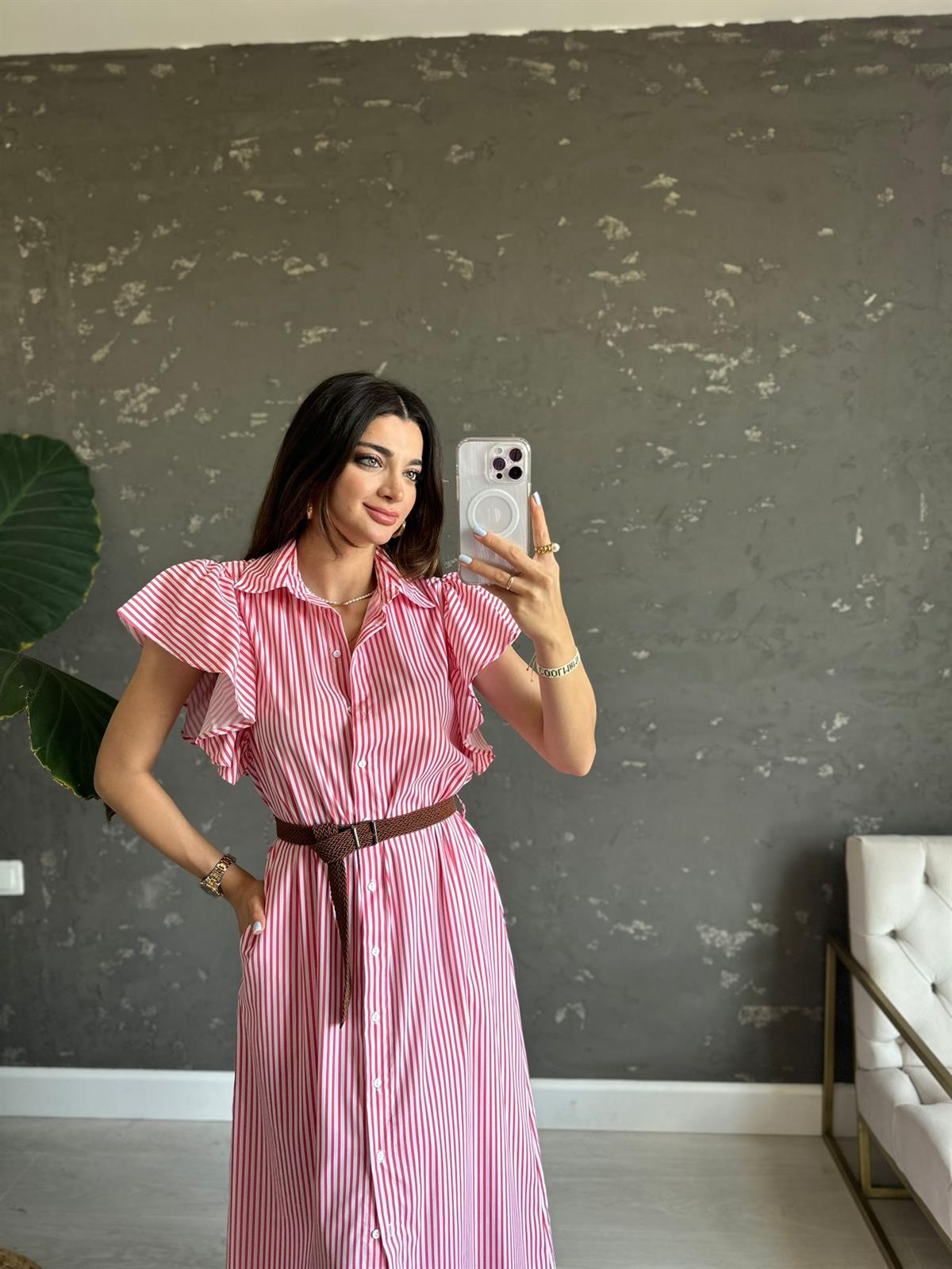 Kırmızı Stella Elbise