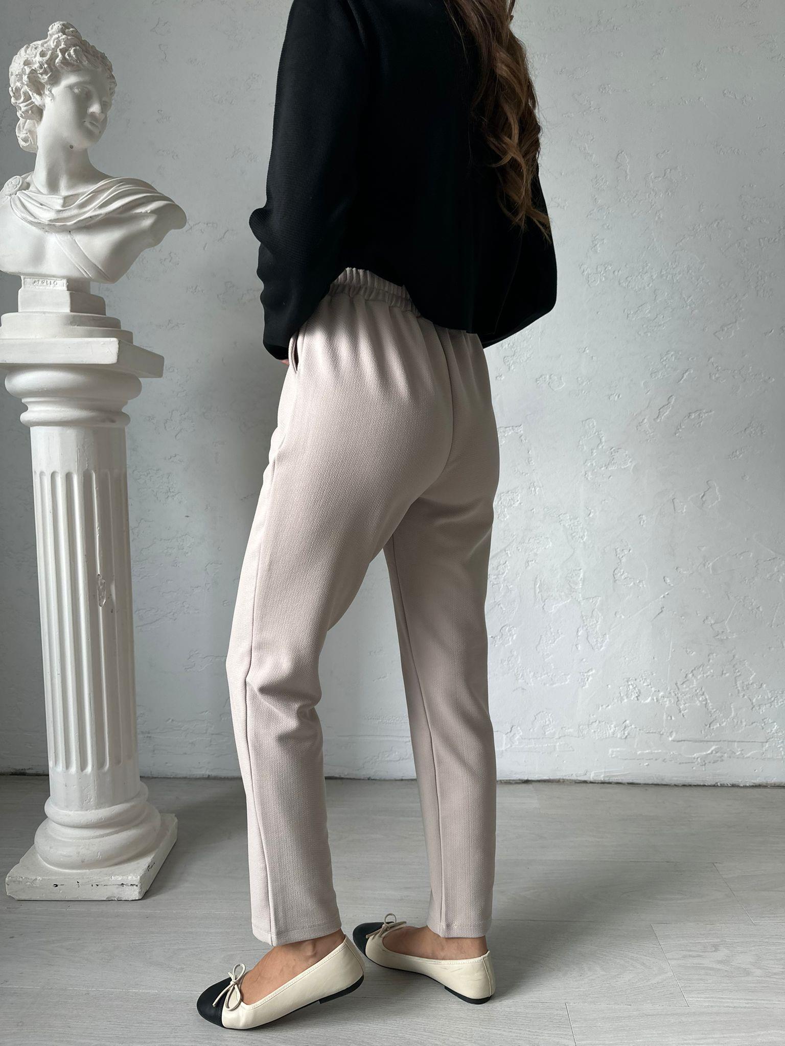 Krem Beli Bağlamalı Misty Pantolon