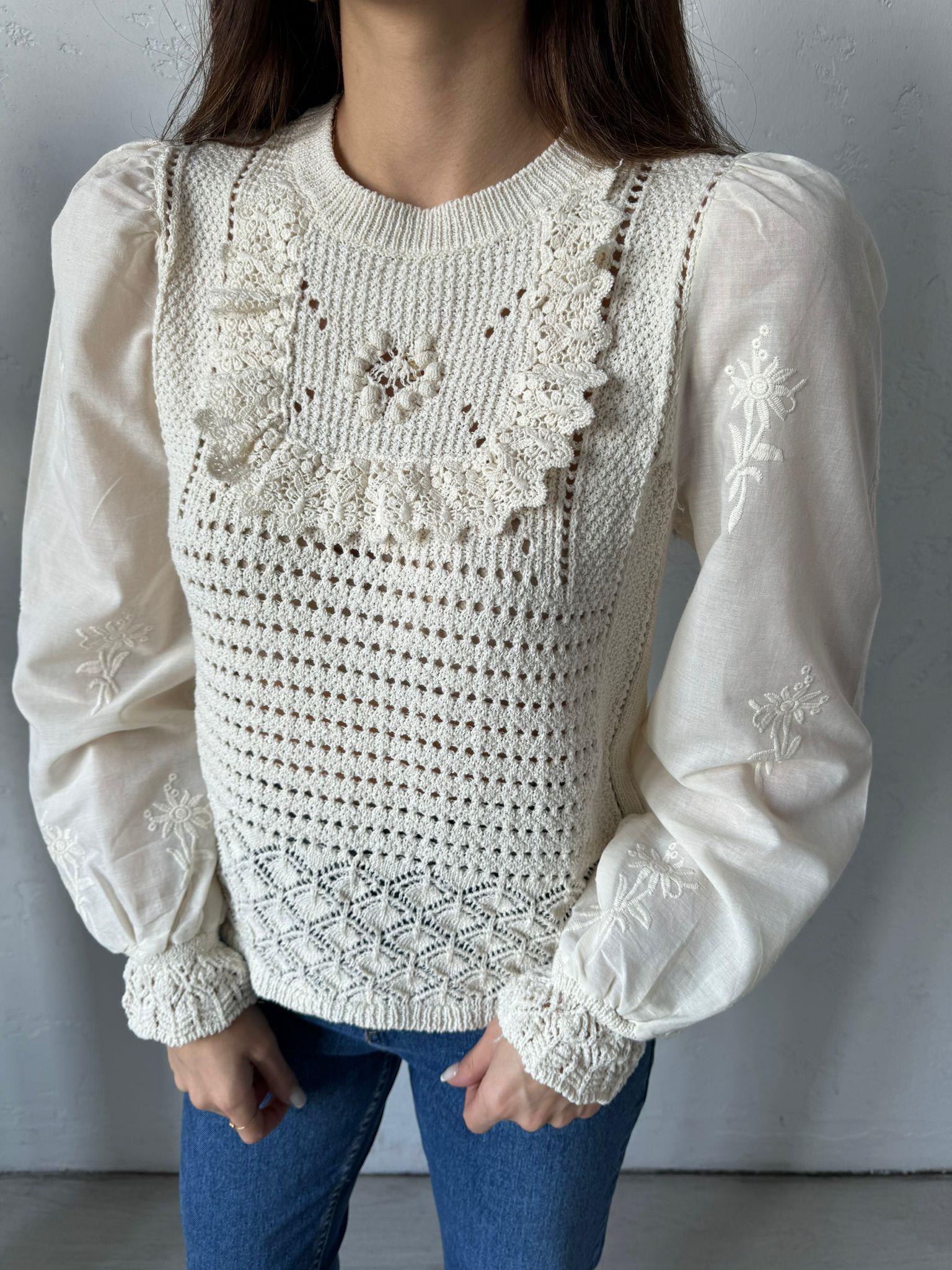 Krem Fistolu Vintage Bluz