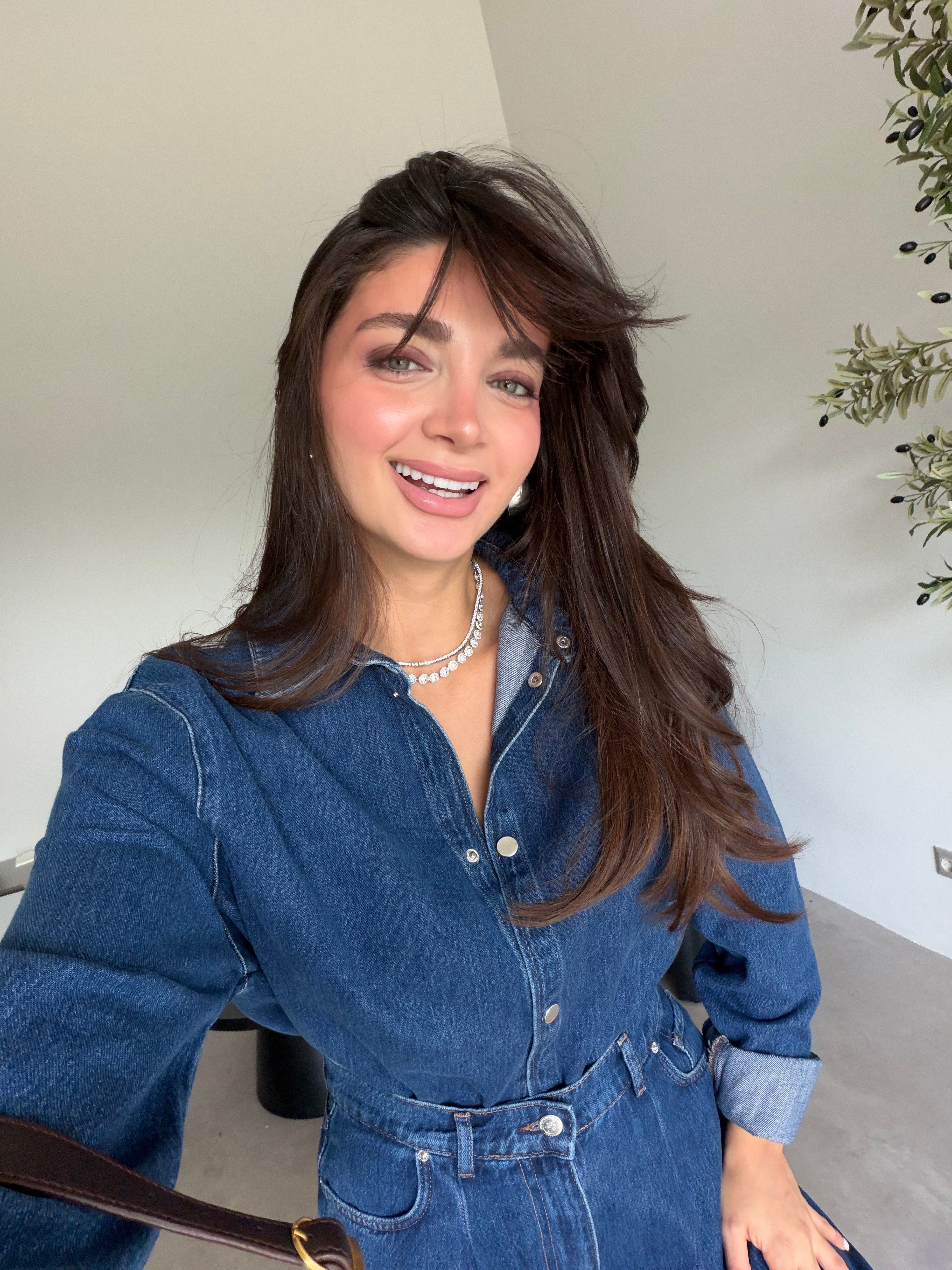 Lacivert Balon Jean Gömlek Denim Takım