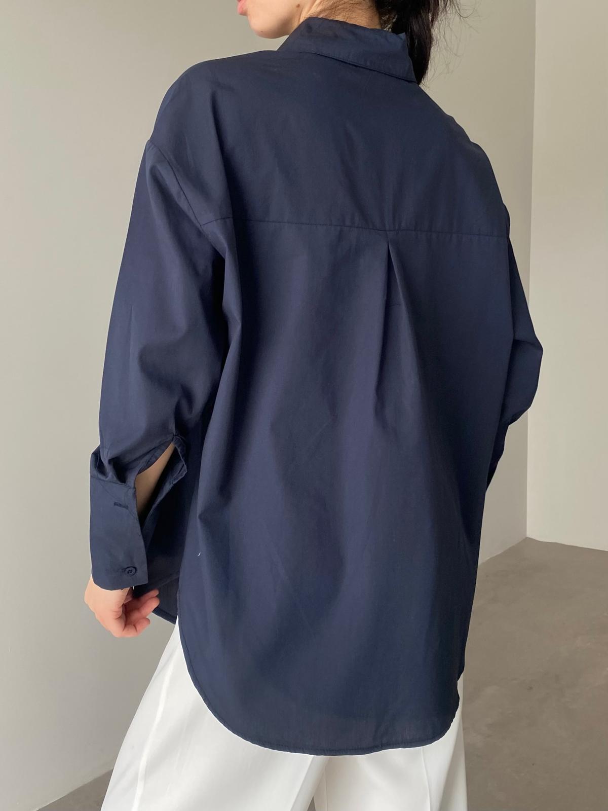 Lacivert Basic Poplin Gömlek