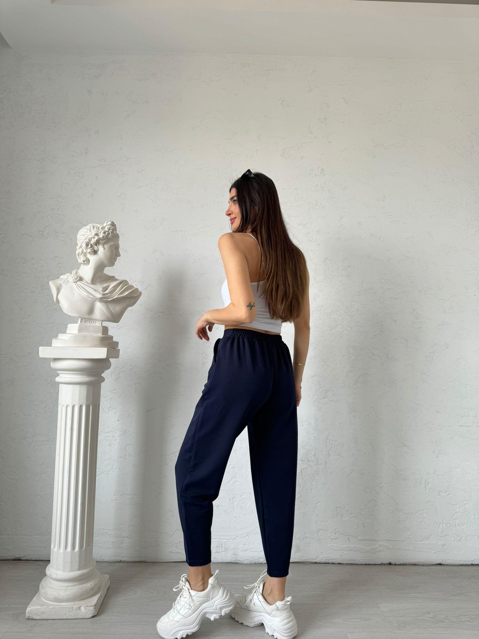 Lacivert Cepli Liza Şalvar Pantolon