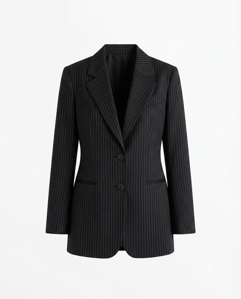 Lacivert Çizgili Lowel Blazer Ceket