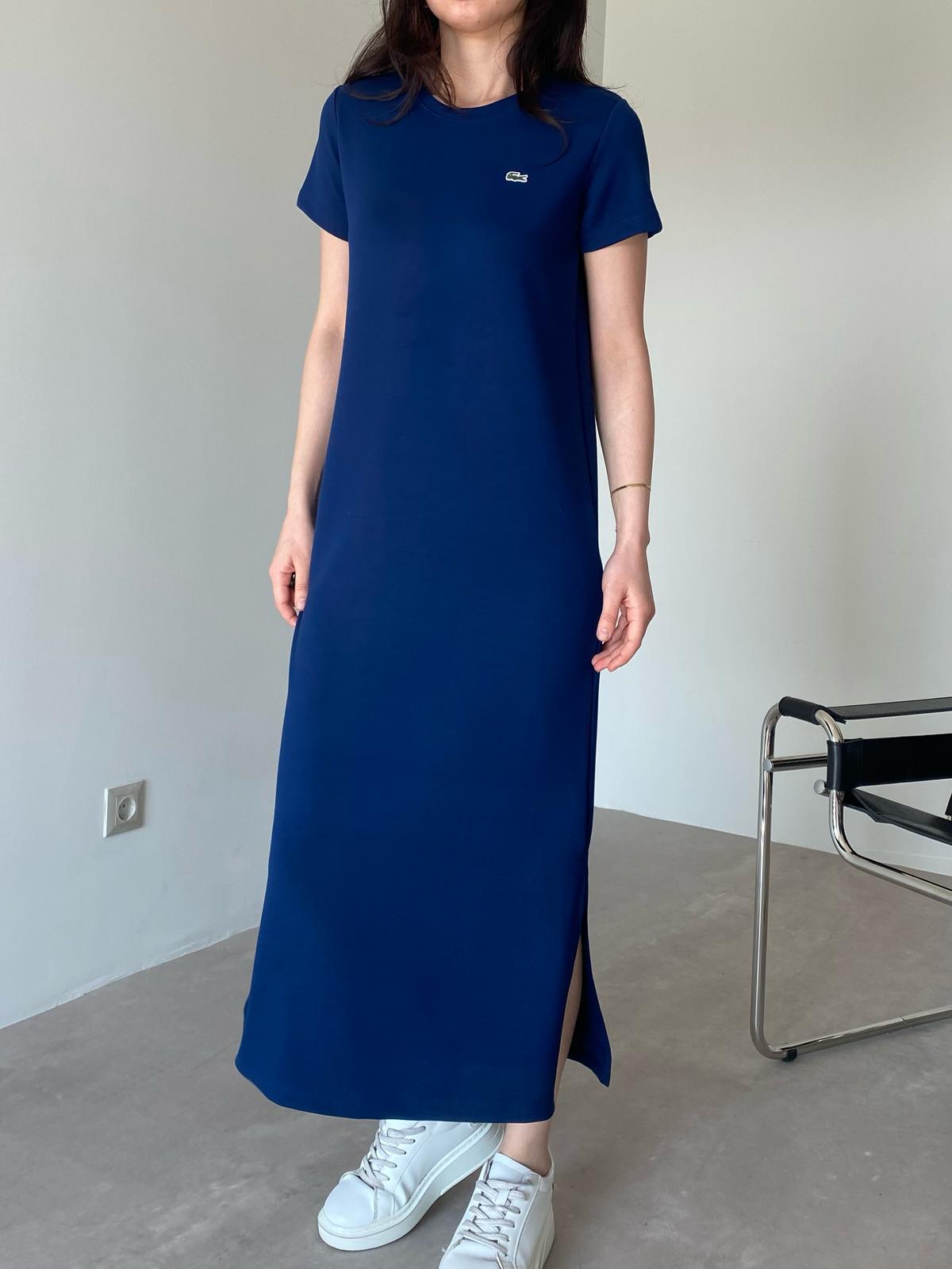 Lacivert Logolu Basic Modal Elbise