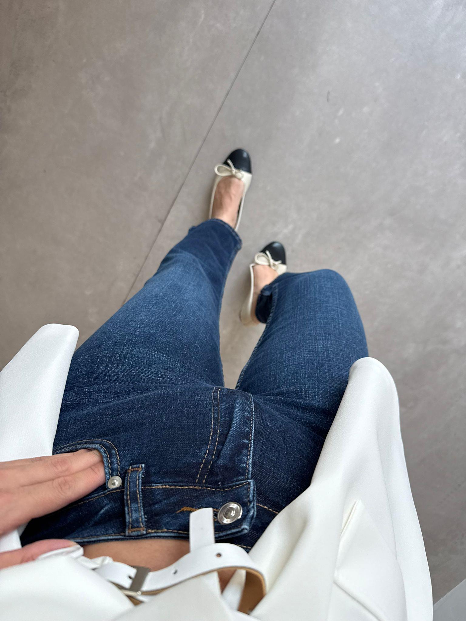 Lacivert Orjinal Marka Mom Fit Jean