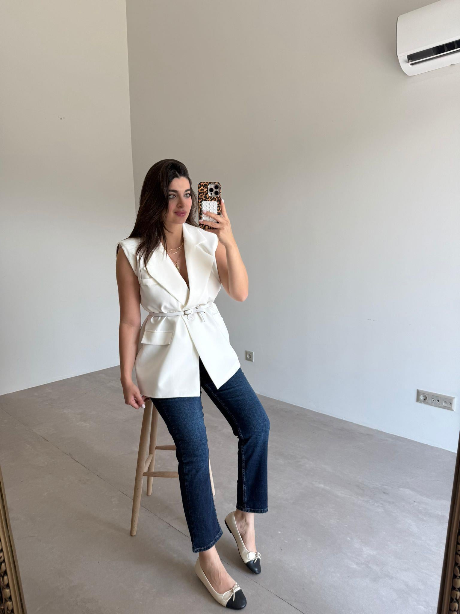Lacivert Orjinal Marka Mom Fit Jean