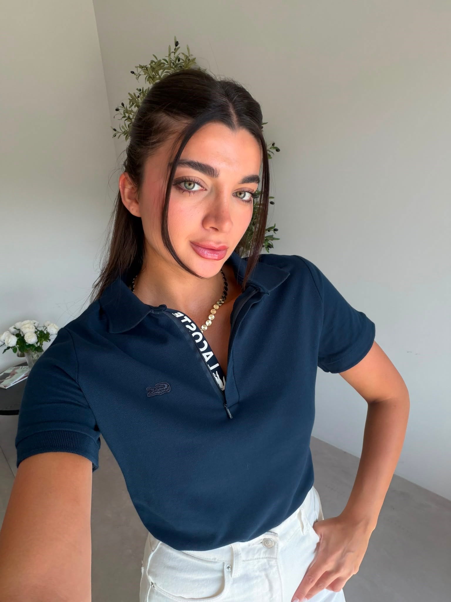 Lacivert Polo Yaka Marka Model Tişört