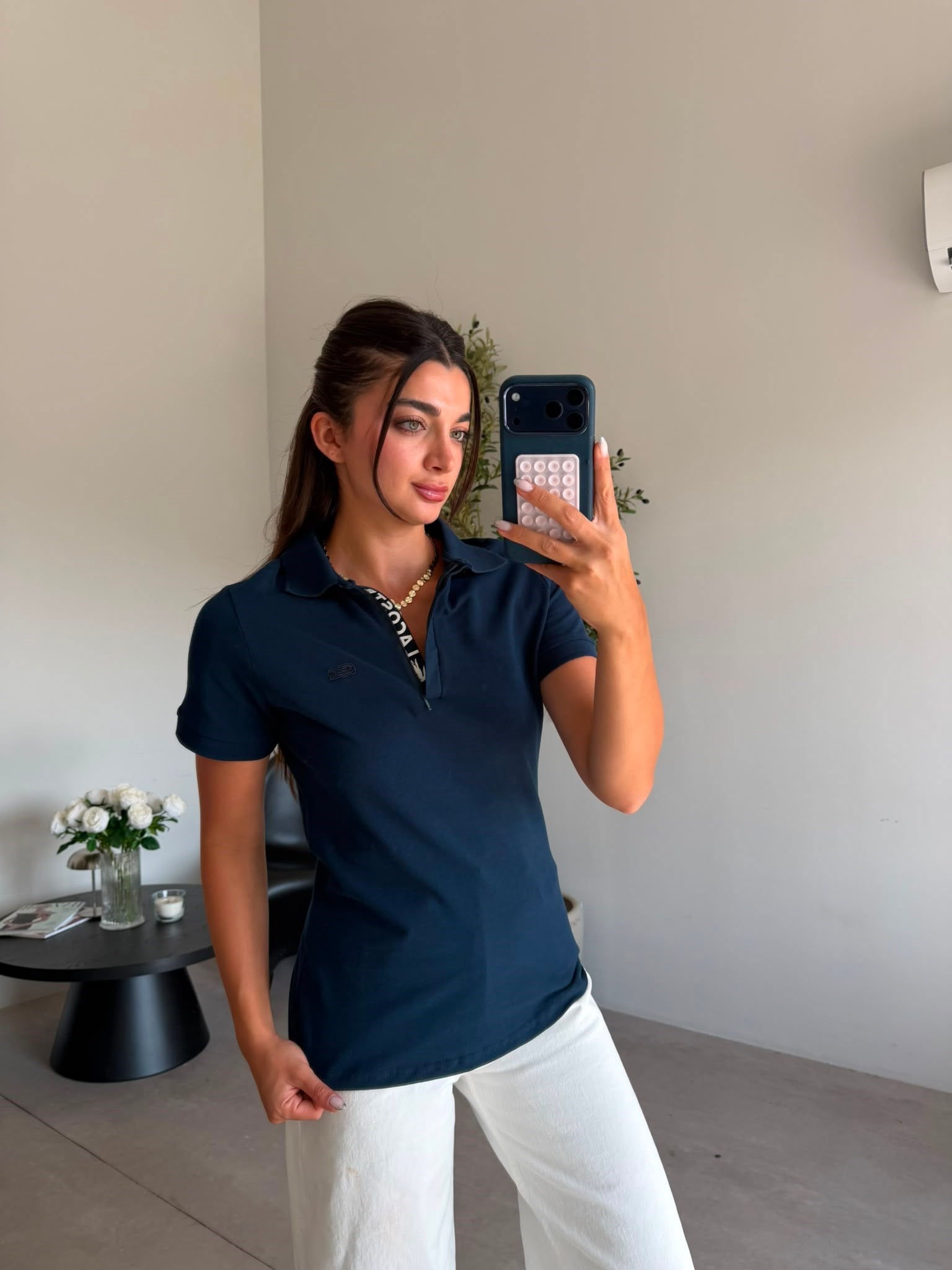 Lacivert Polo Yaka Marka Model Tişört