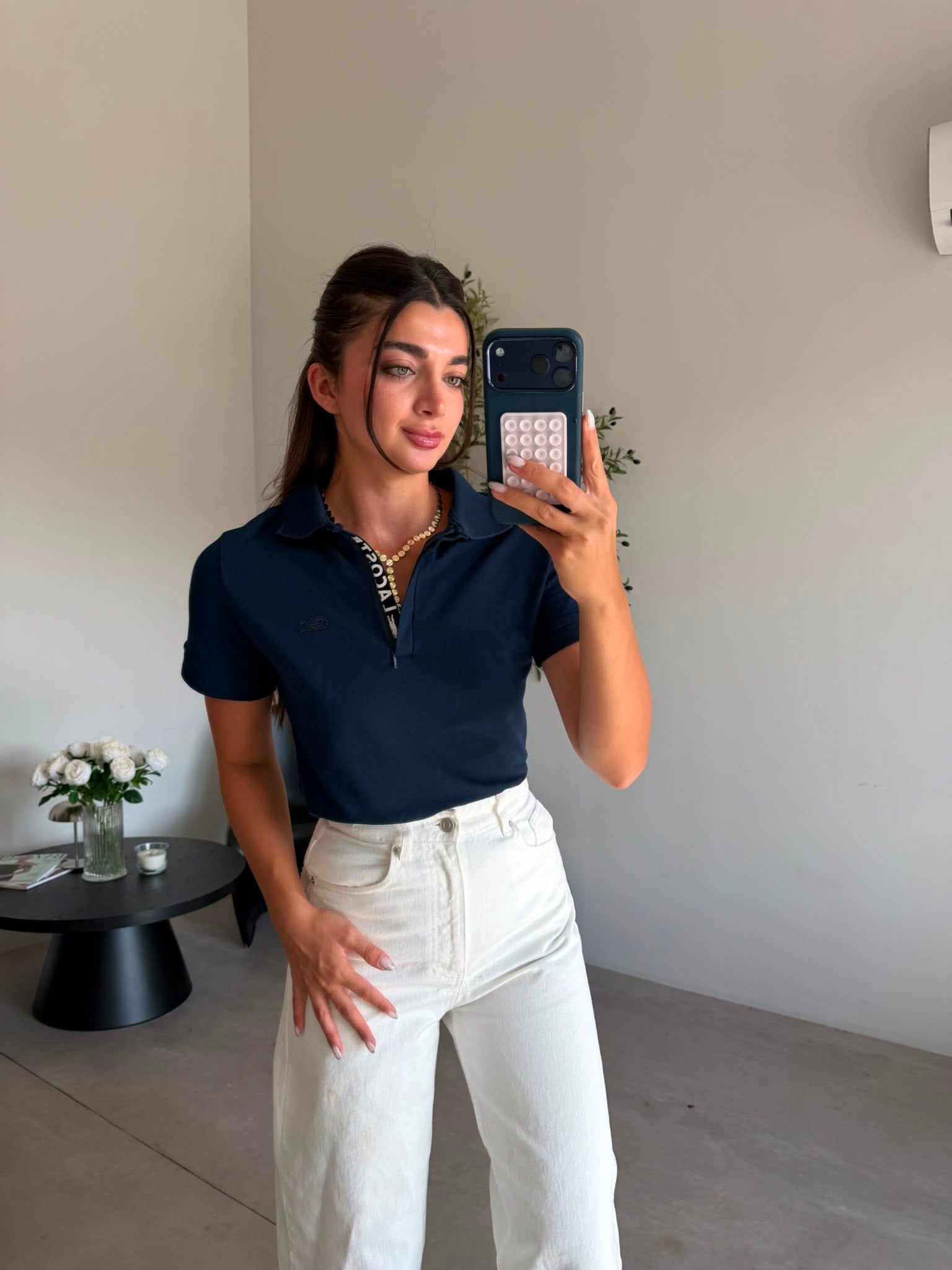 Lacivert Polo Yaka Marka Model Tişört