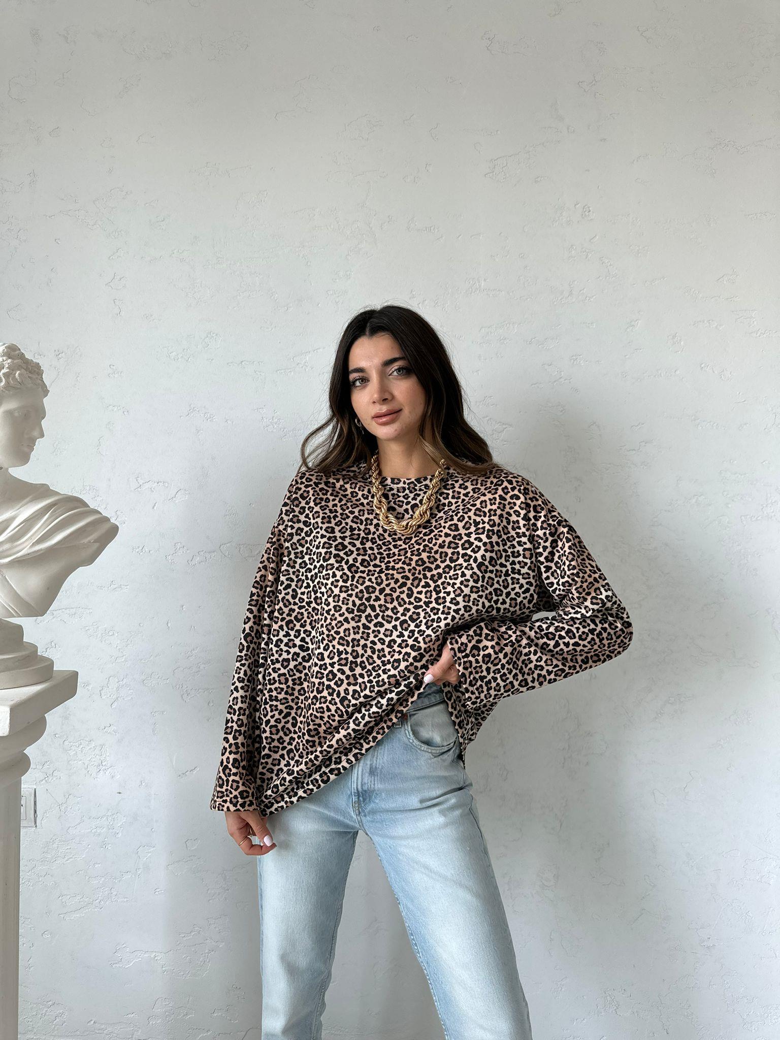 Leopar Desenli Sweat