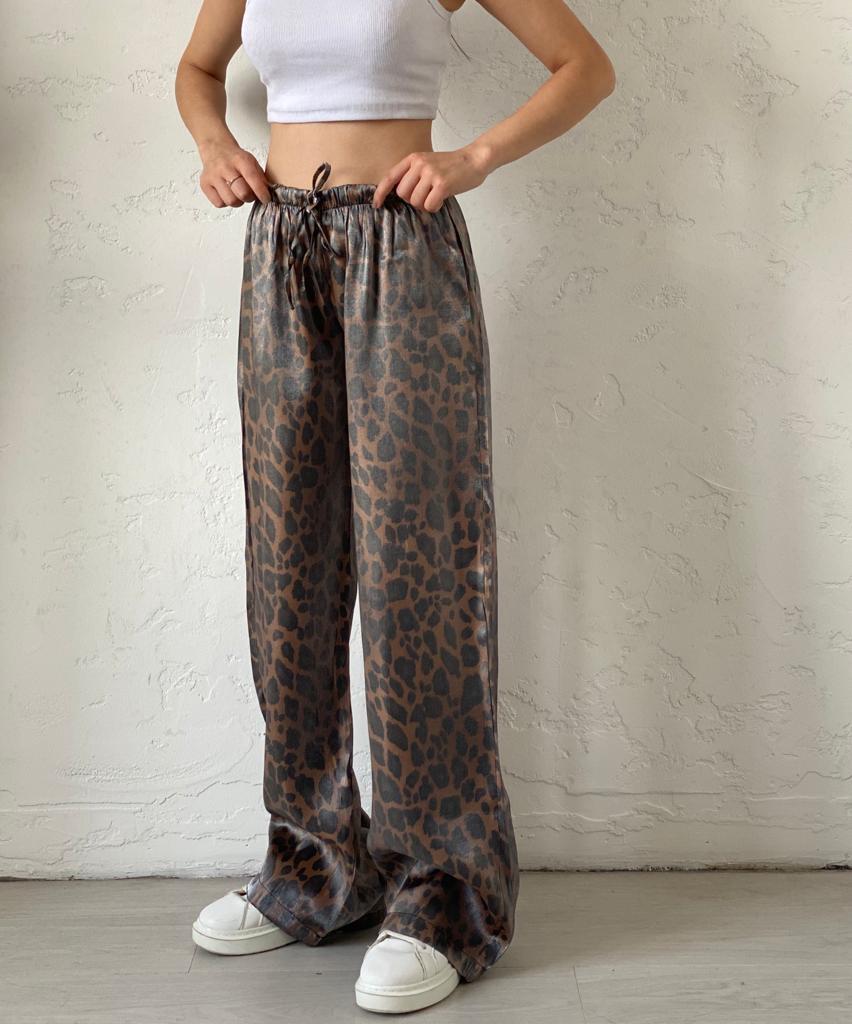 Leopar Shiny Pantolon