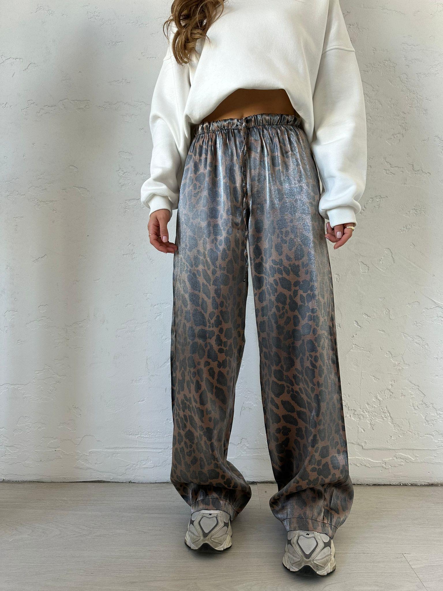 Leopar Shiny Pantolon