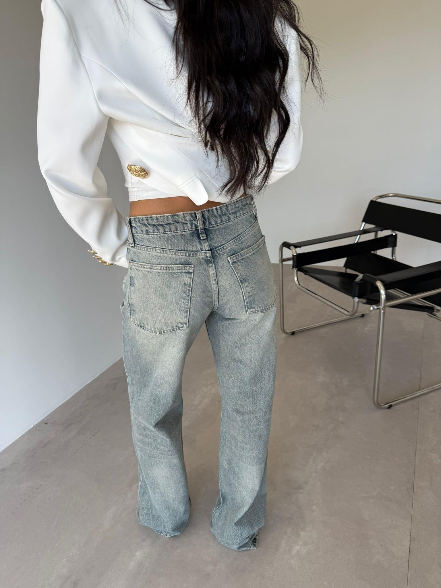Mavi Bol Paça Straight Jean