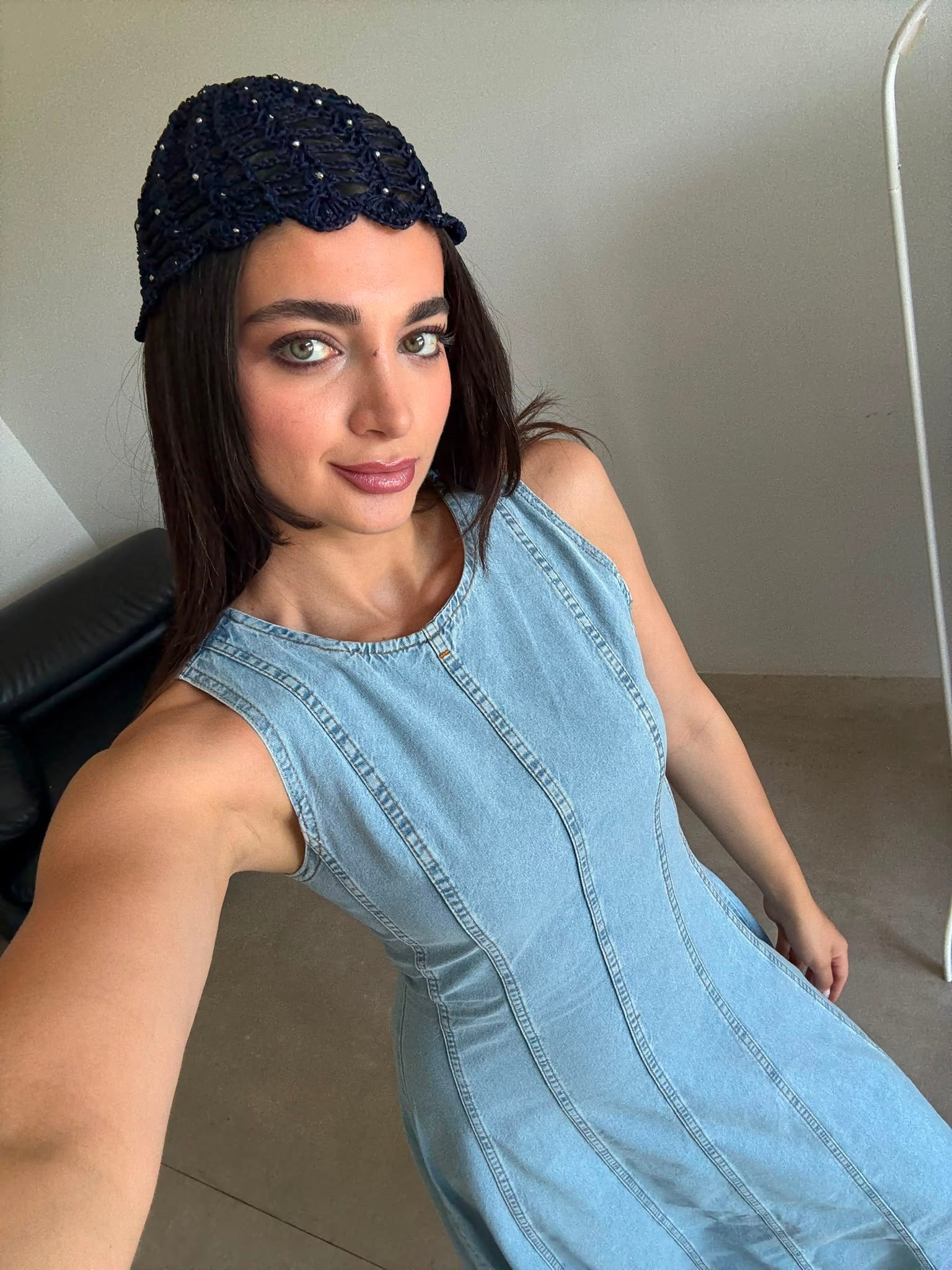 Mavi Kloş Denim Elbise