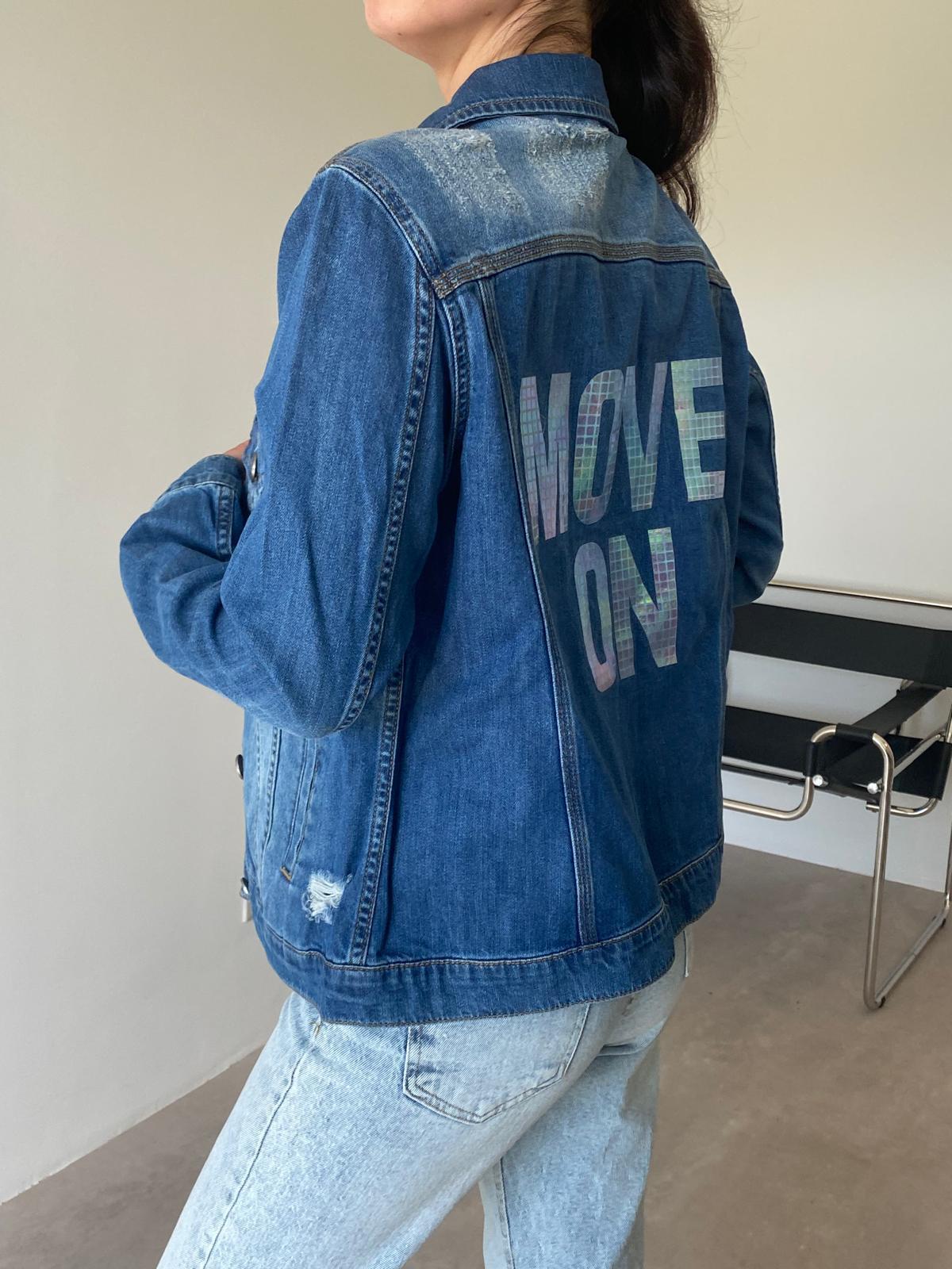 Mavi Nove On Baskılı Denim Ceket