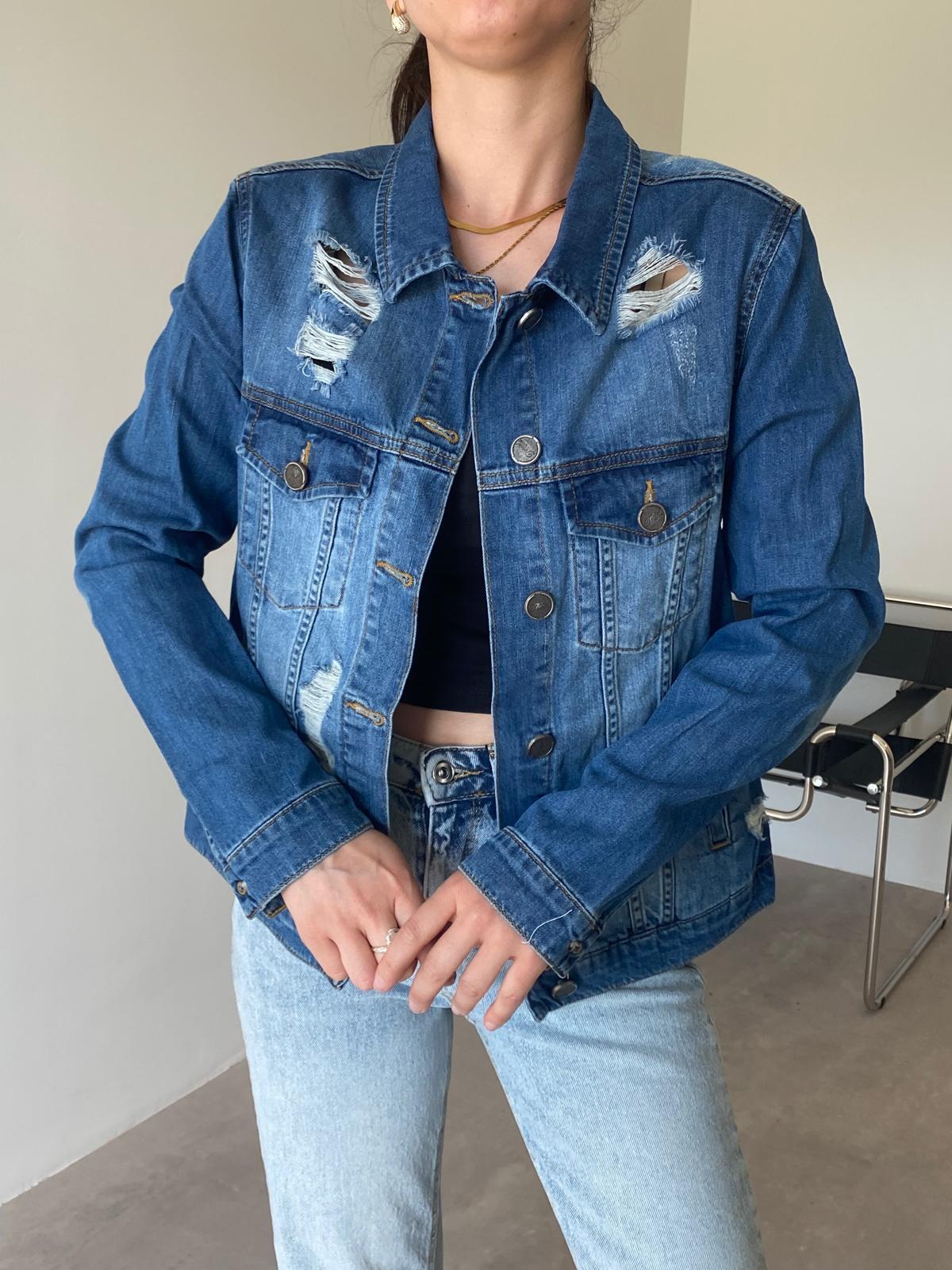 Mavi Nove On Baskılı Denim Ceket