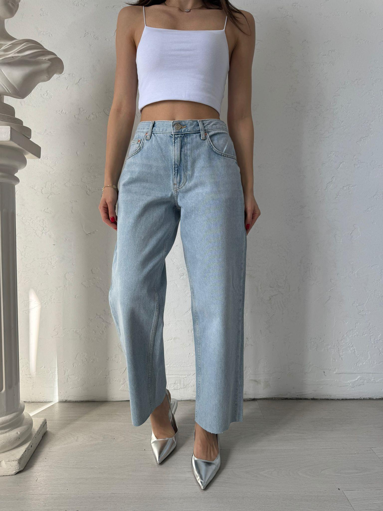 Mavi Taşlanmış Davin Straight Jean