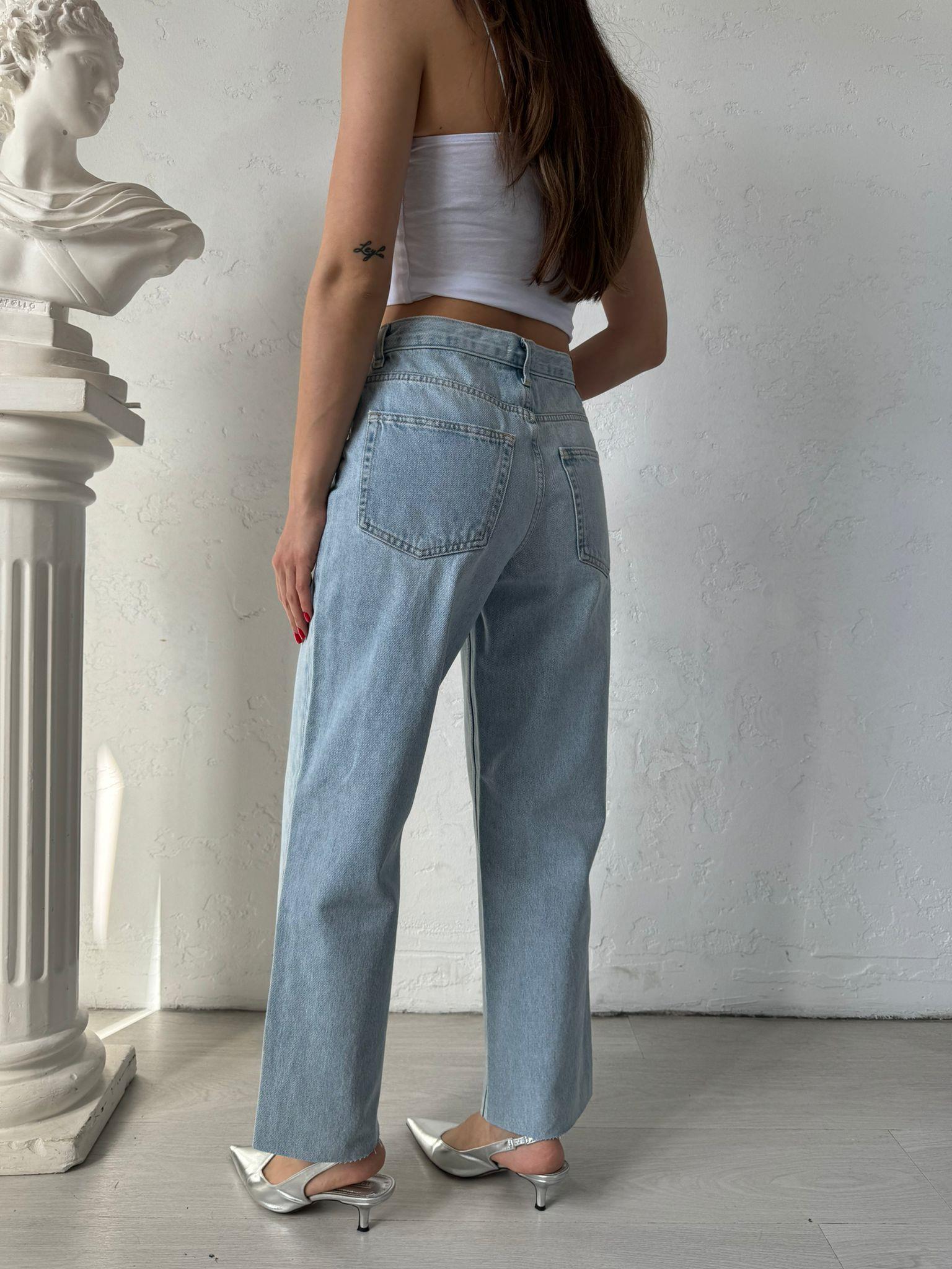Mavi Taşlanmış Davin Straight Jean