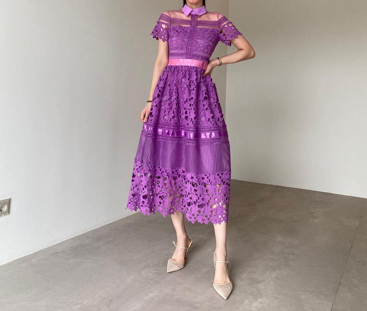 Mor İthal Yurt Dışı Tasarım Elbise