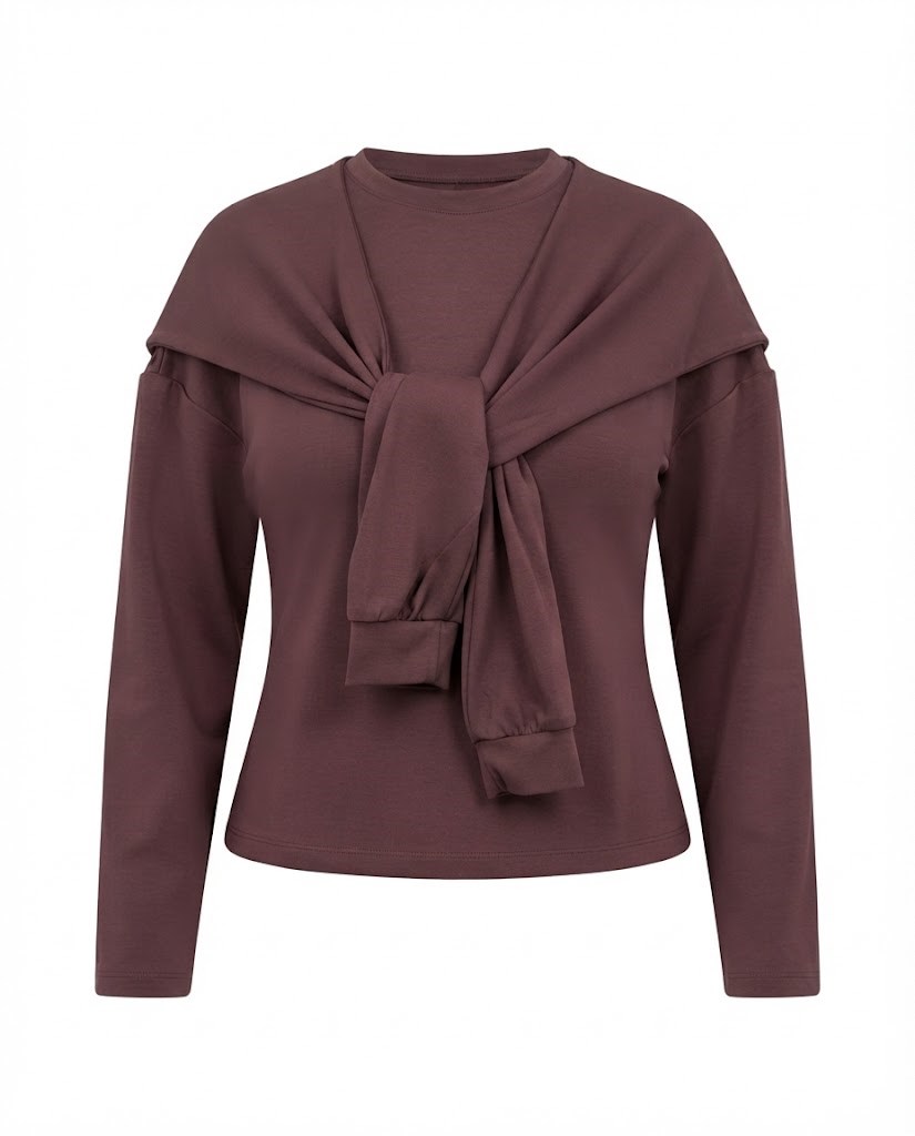 Mürdüm Şallı Sweat 