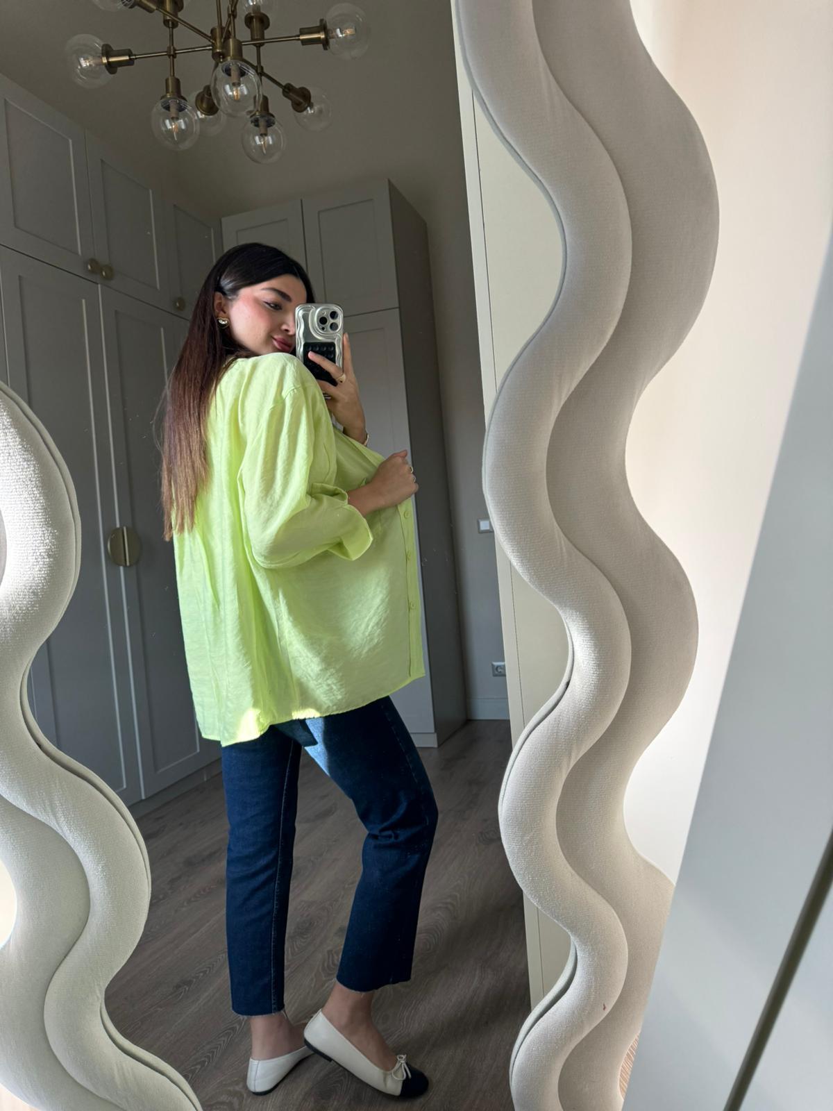 Neon Yeşili Alice Gömlek