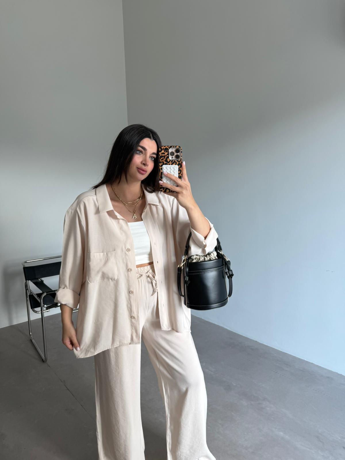 Nude Oversize Palazzo Takım