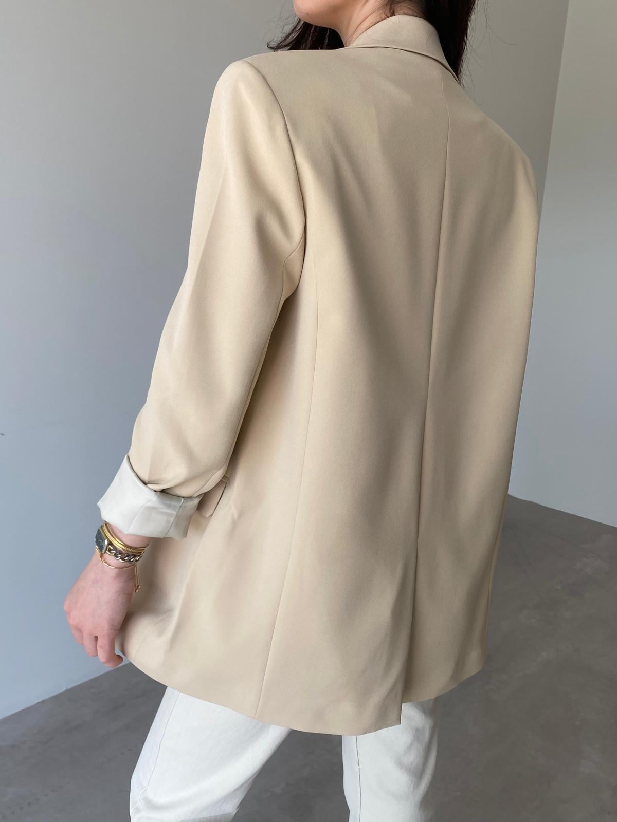 Nude Tek Düğmeli Blazer Ceket