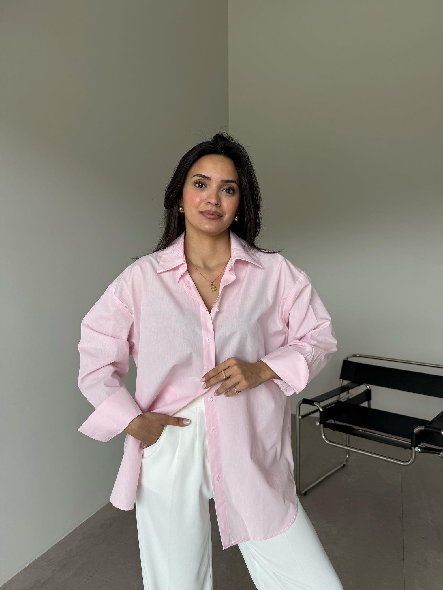 Pembe Basic Bloom Gömlek