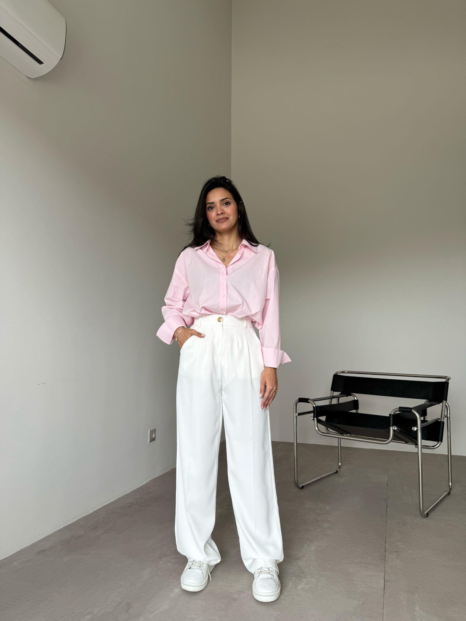 Pembe Basic Bloom Gömlek