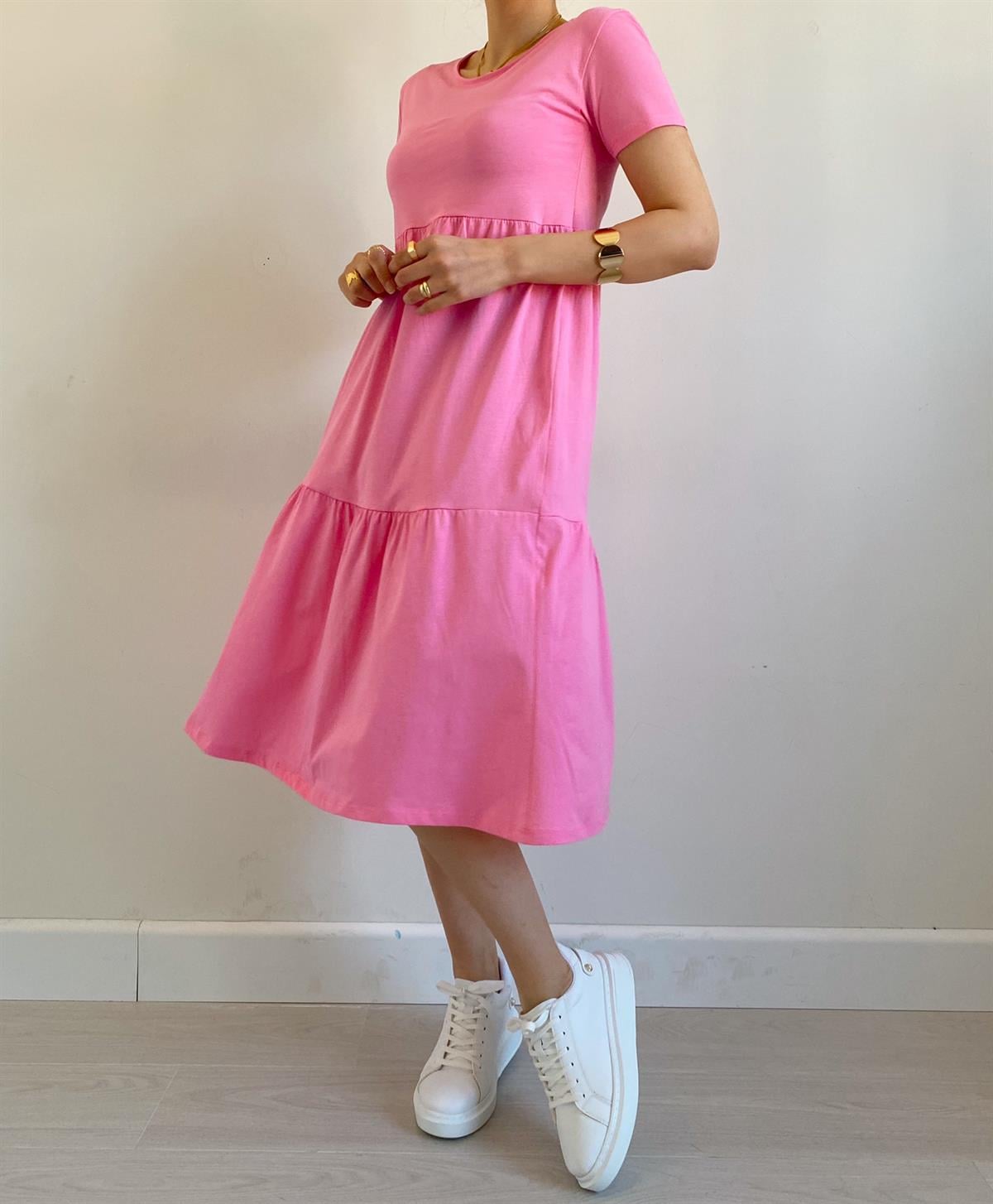 Pembe Basic Elbise