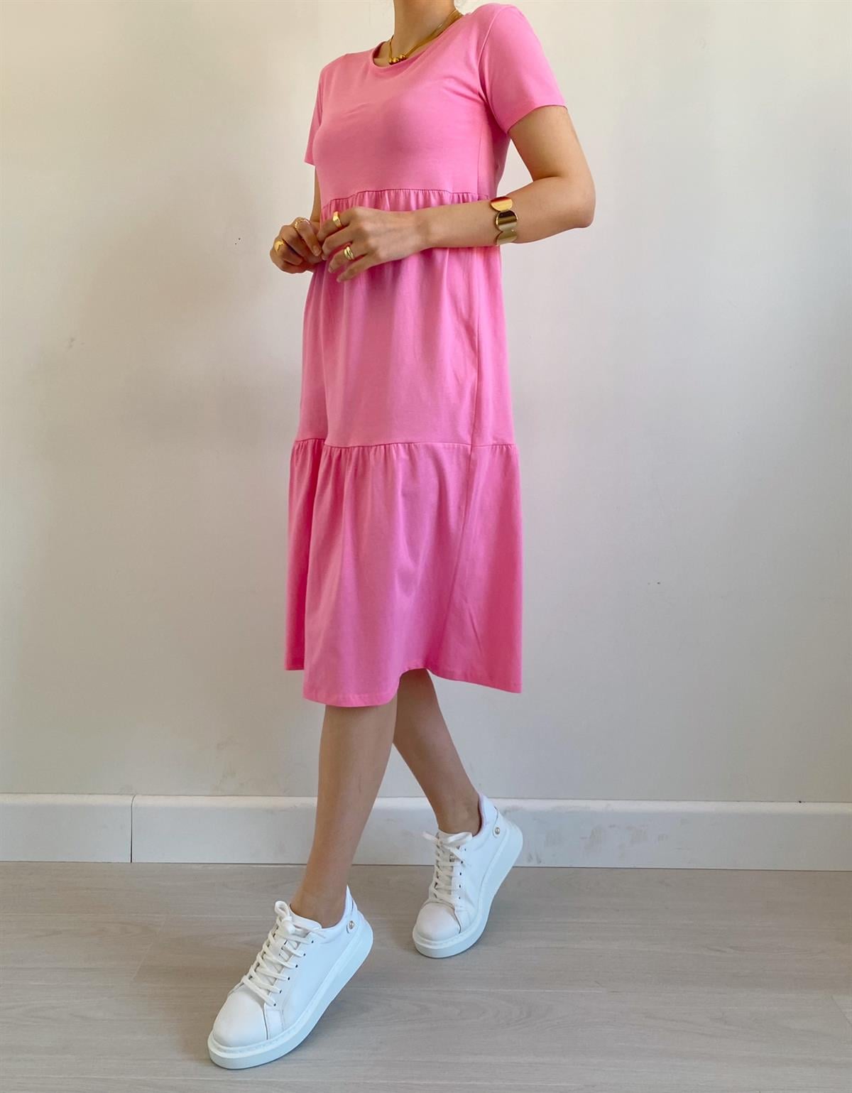 Pembe Basic Elbise