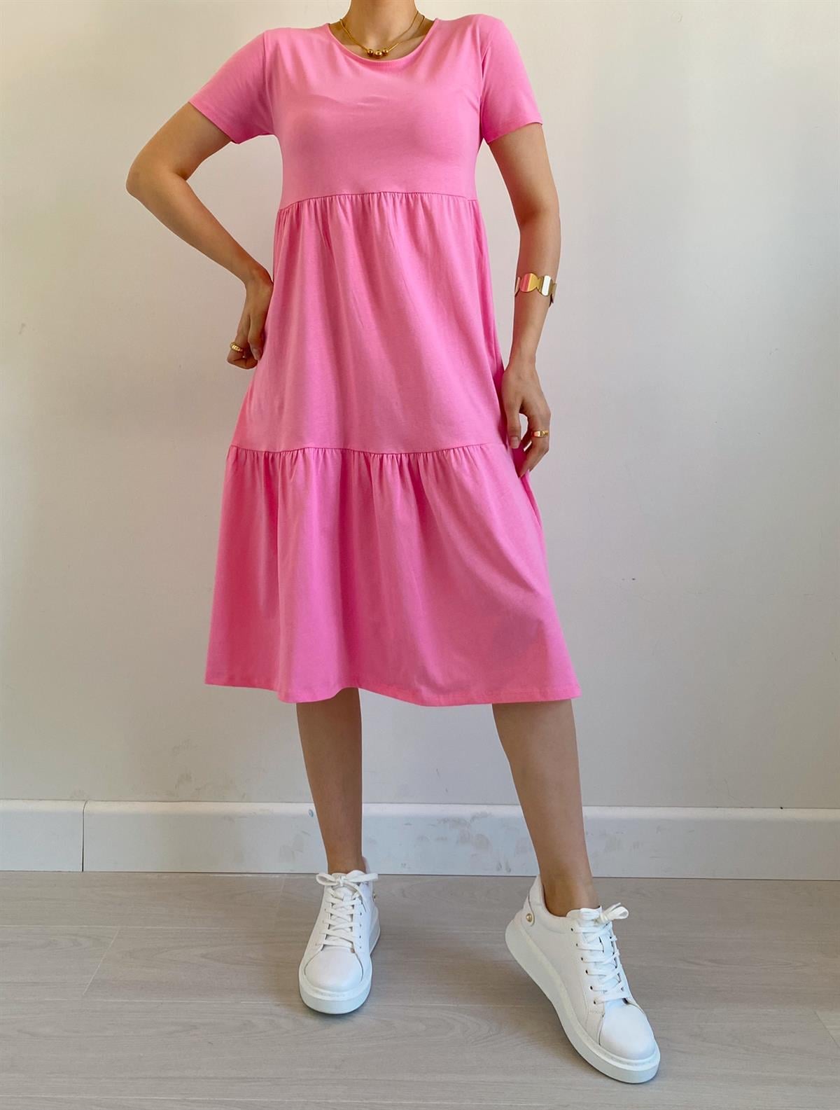 Pembe Basic Elbise