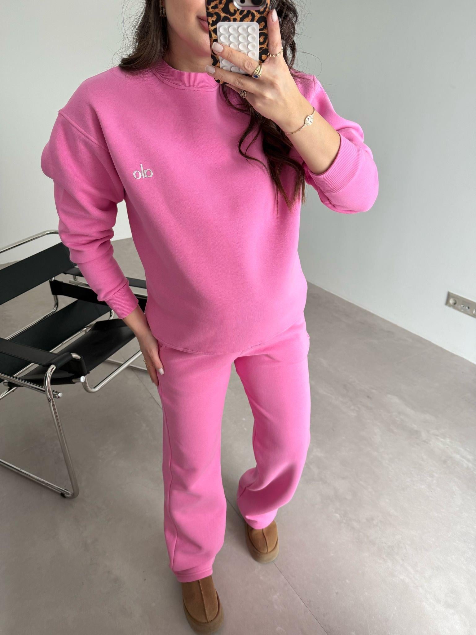 Pembe Bisiklet Yaka Orj Marka Eşofman Takımı
