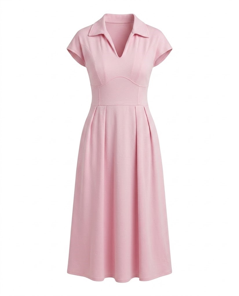 Pembe Cepli Modal Elbise