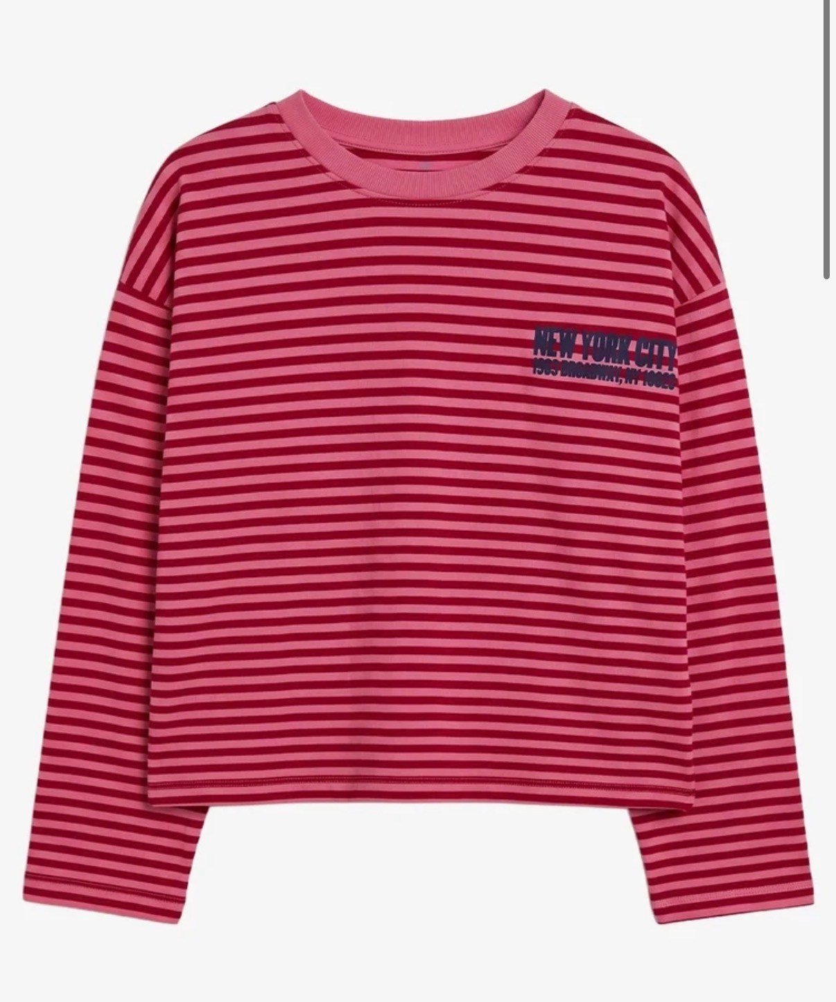 Pembe Kırmızı Çizgili Bluz
