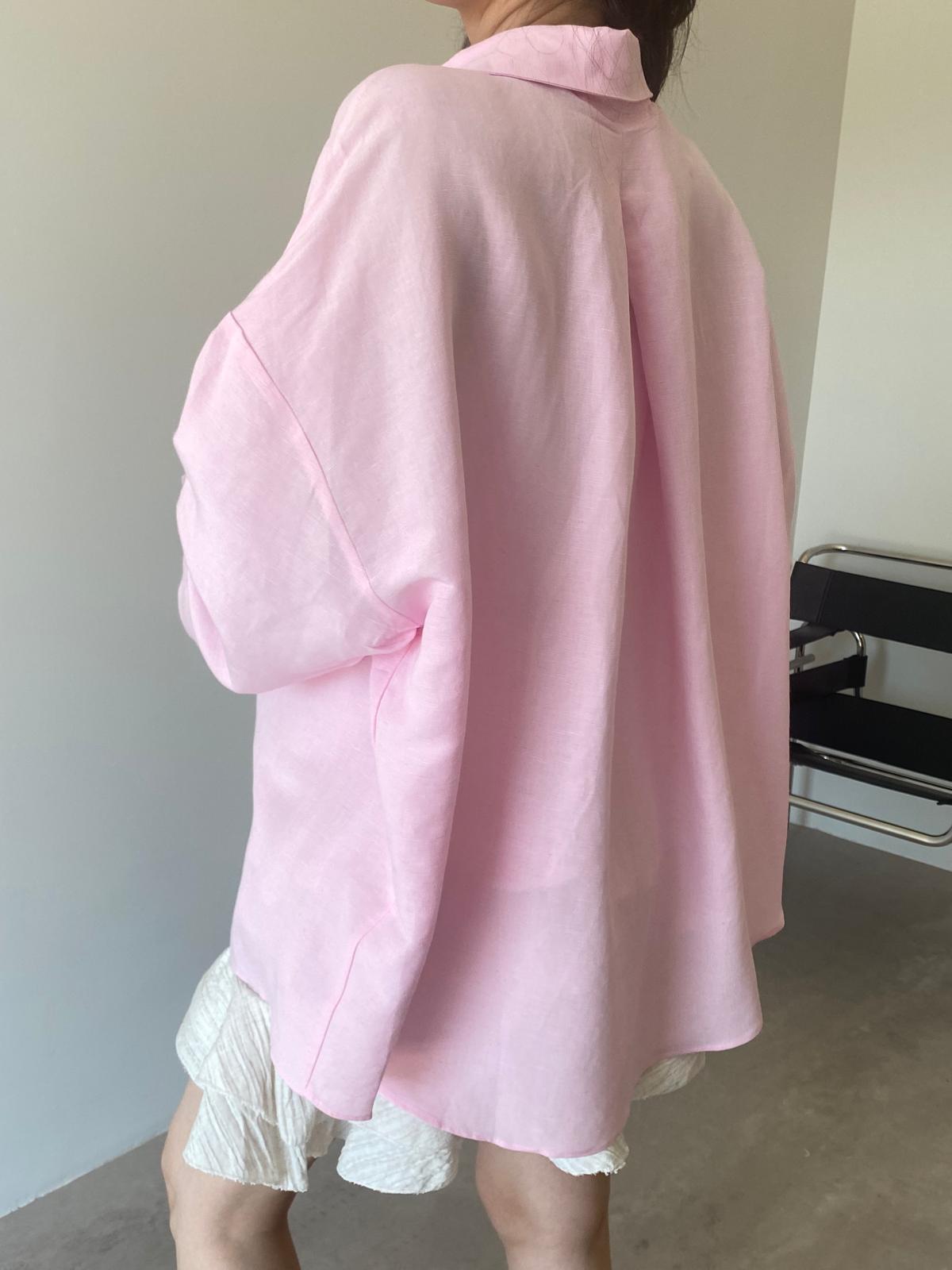 Pembe Oversize Lucas Gömlek