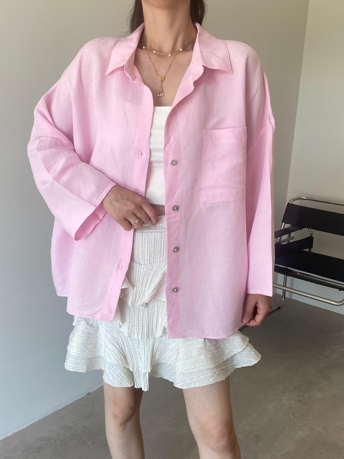 Pembe Oversize Lucas Gömlek