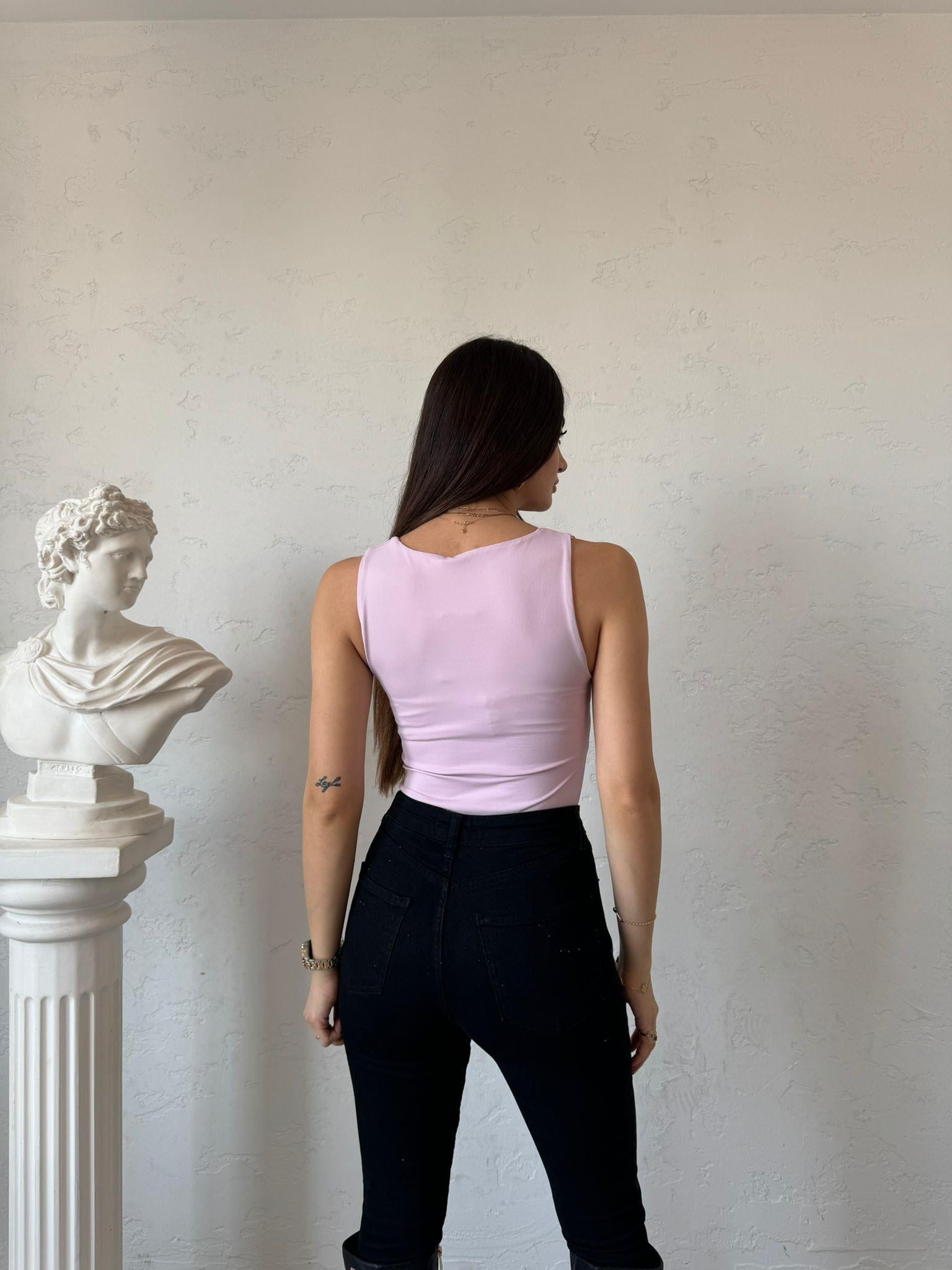 Pudra Basic Kolsuz Bluz