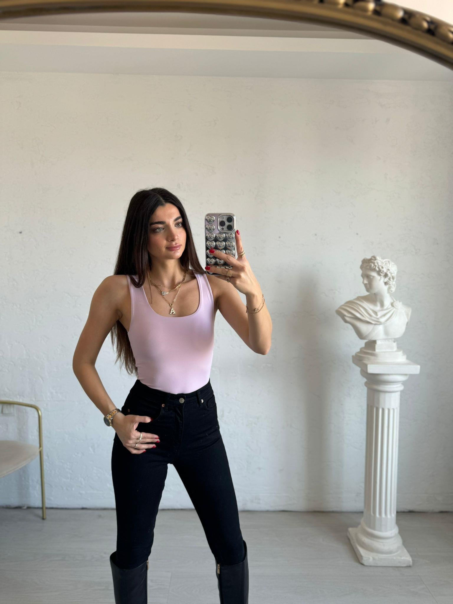 Pudra Basic Kolsuz Bluz