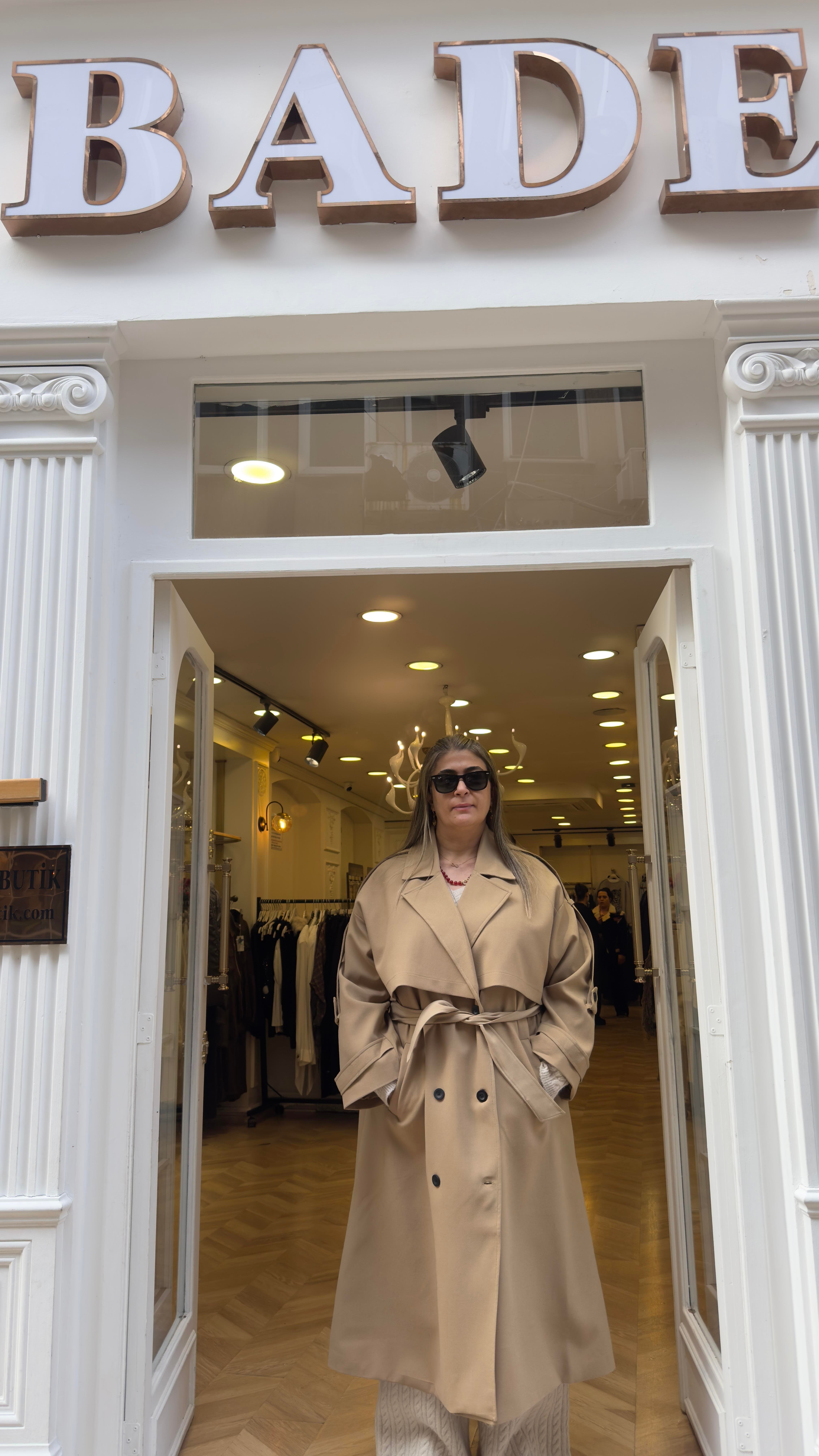 Safari Oversize Astarlı Yumuşacık Aren Trenç