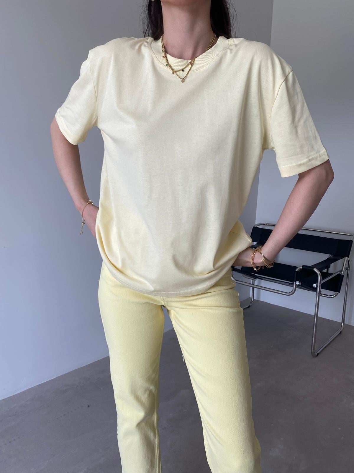 Sarı Basic Nora Tişört