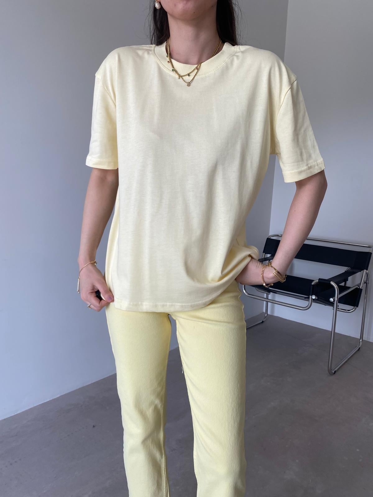Sarı Basic Nora Tişört