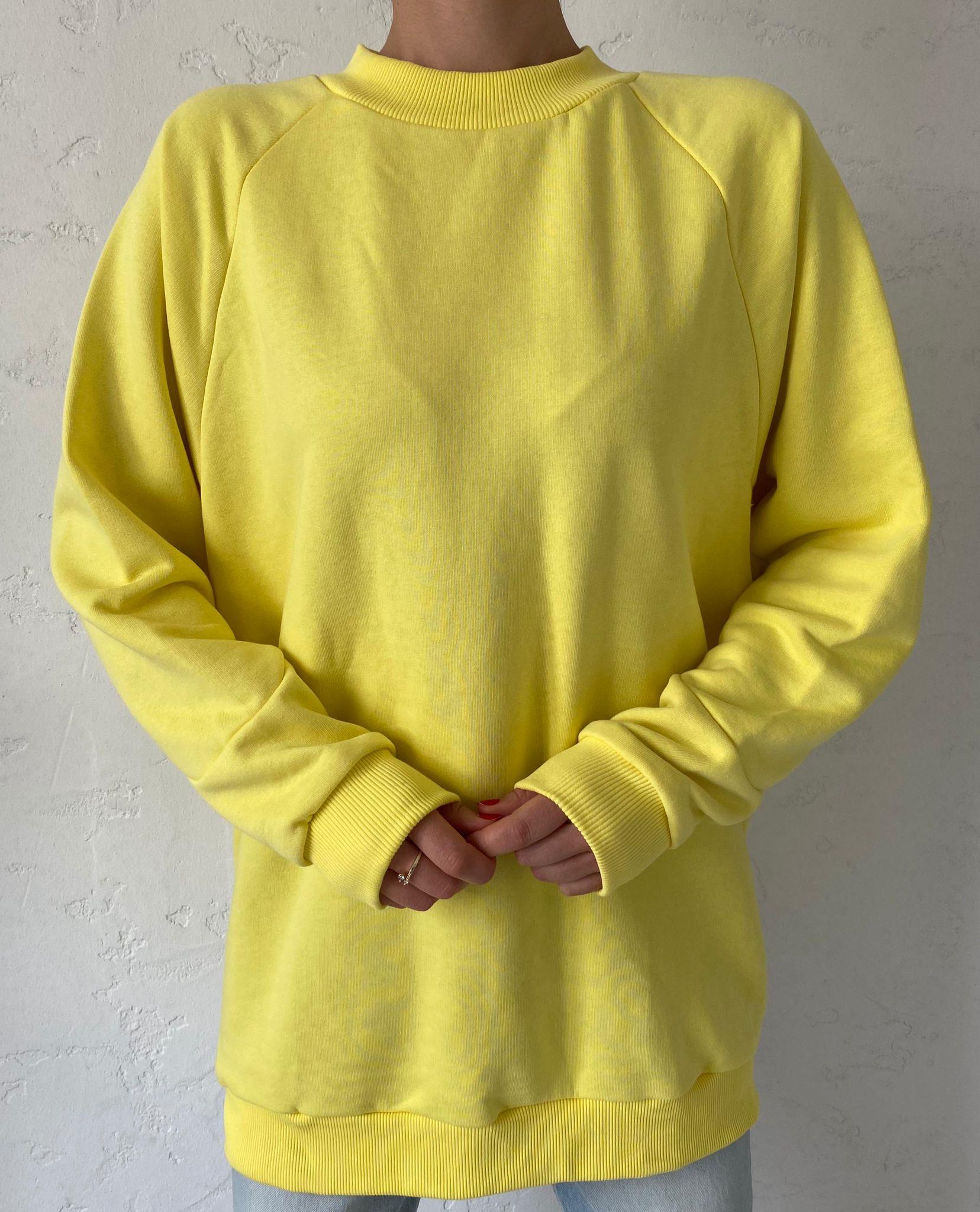Sarı Basic Sweat