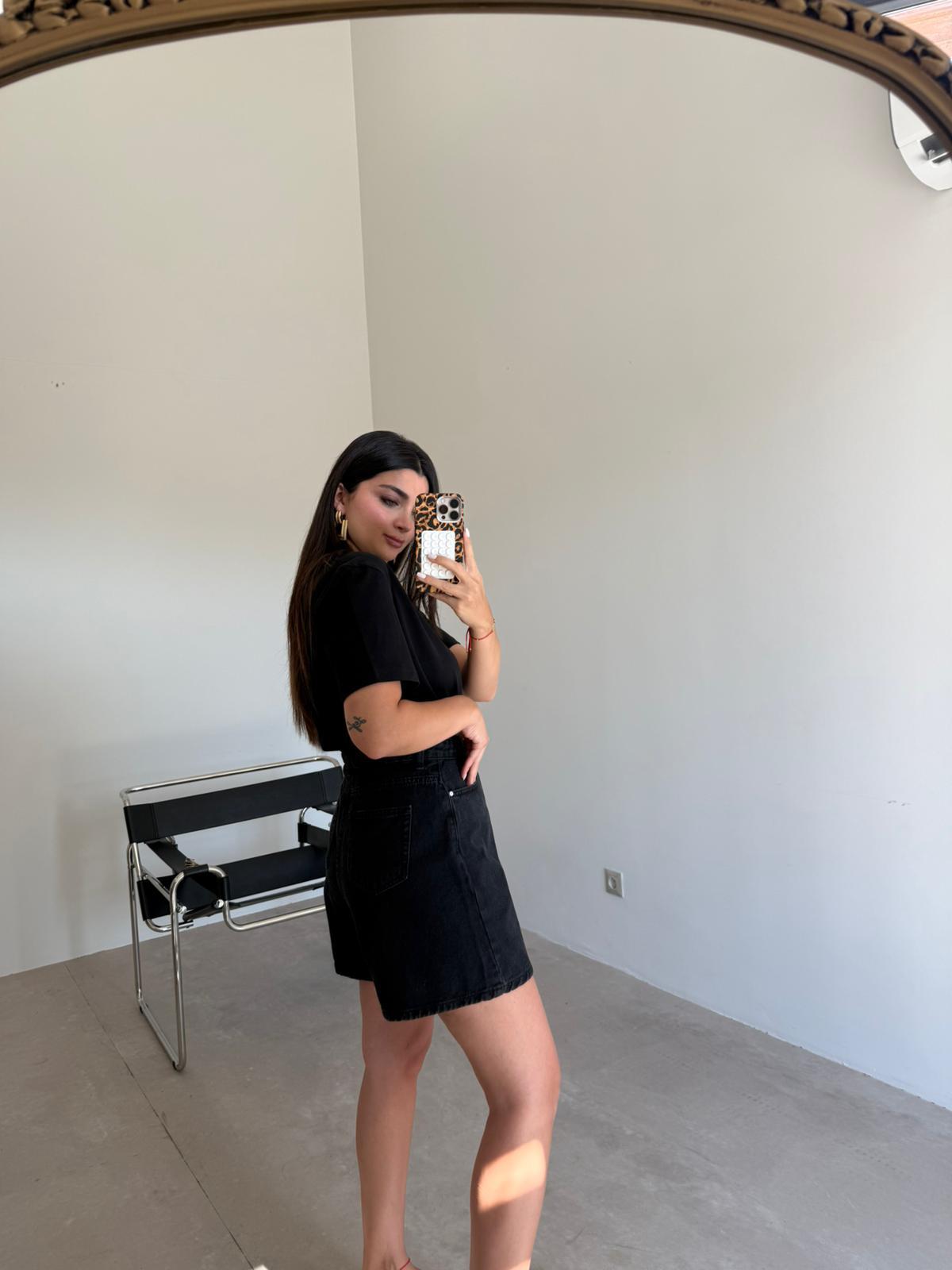 Siyah Basic Nora Tişört