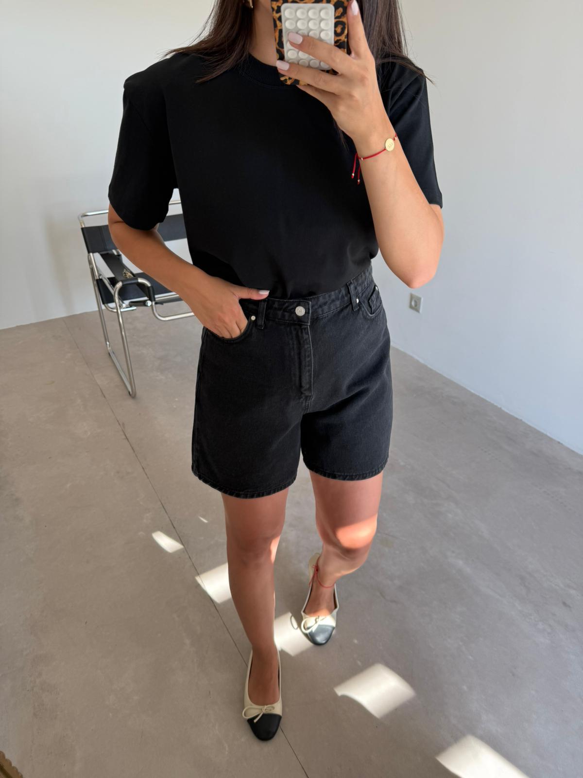 Siyah Basic Nora Tişört