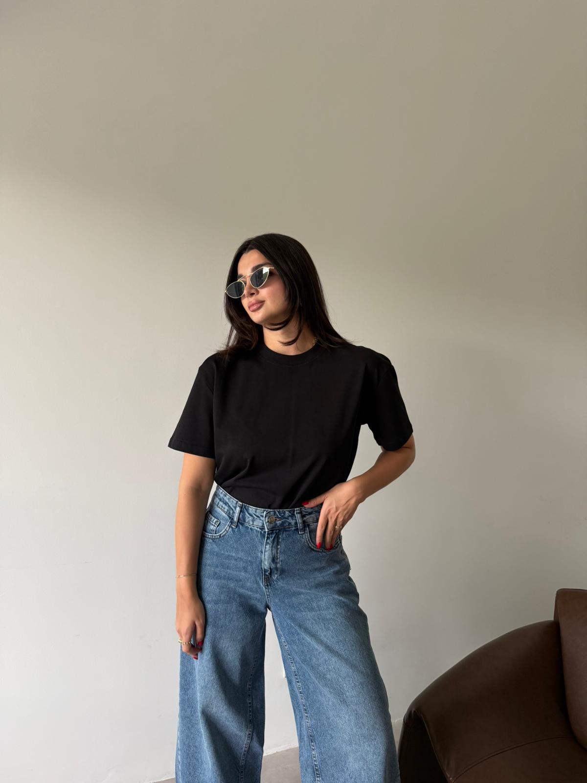 Siyah Basic Nora Tişört