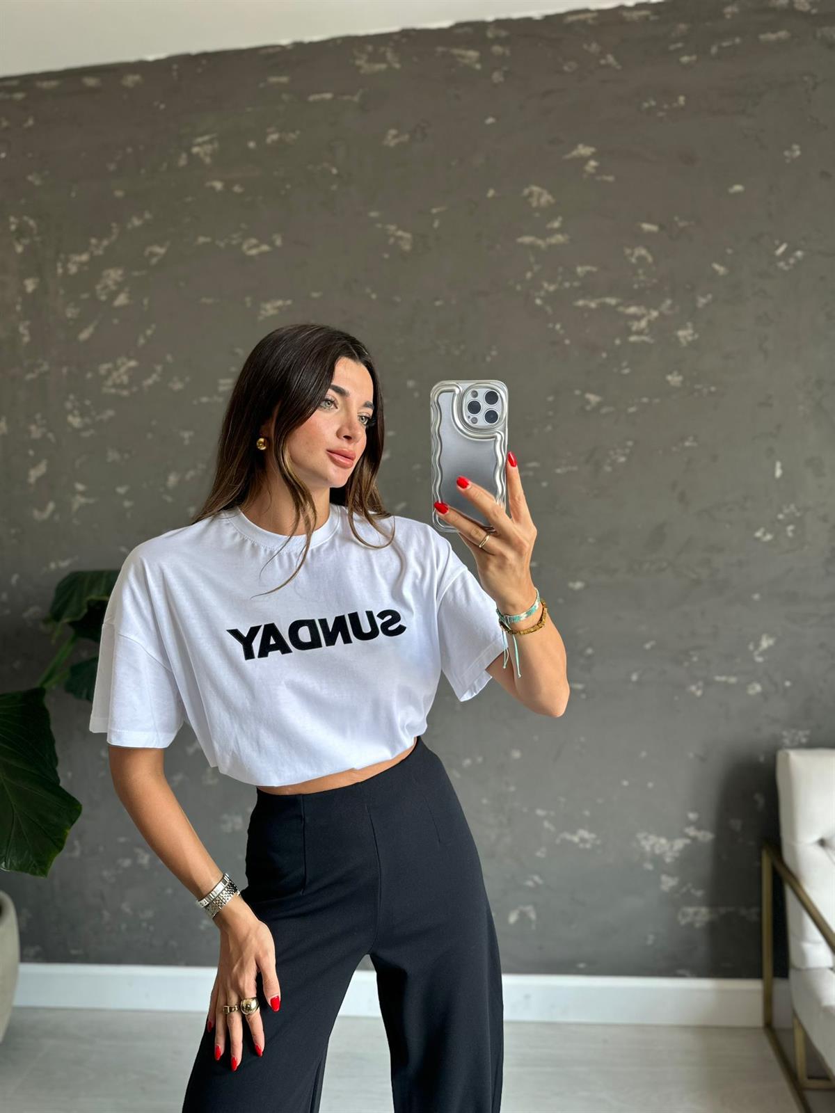 Siyah Beli Lastikli Carla Pantolon