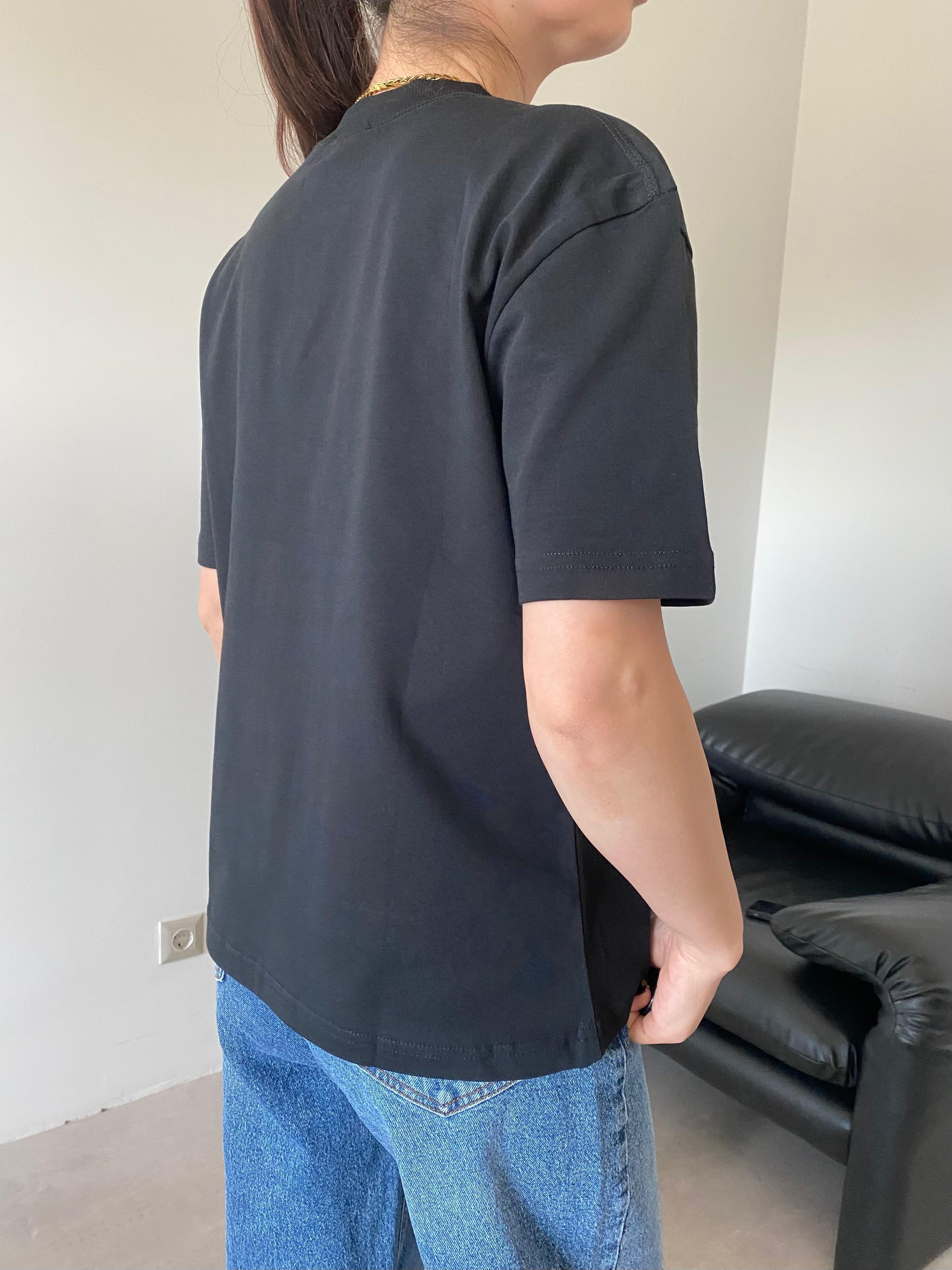 Siyah Bisiklet Yaka Basic Tişört